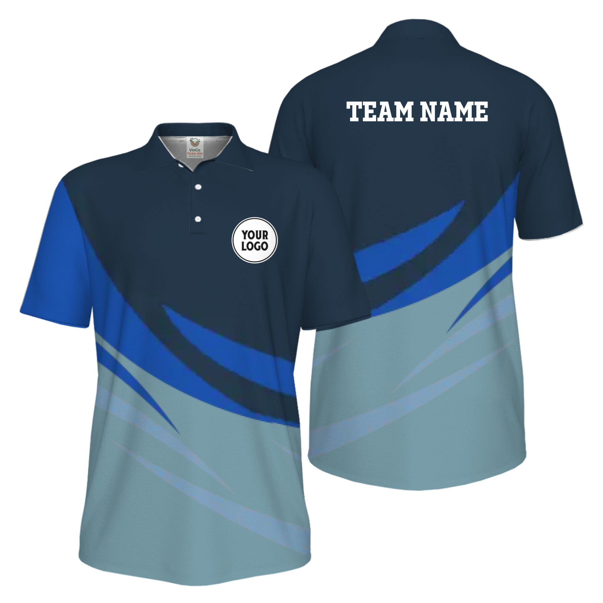 Picklewin Professional Custom Pickleball Team Performance UV Protection Men Polo Shirt 