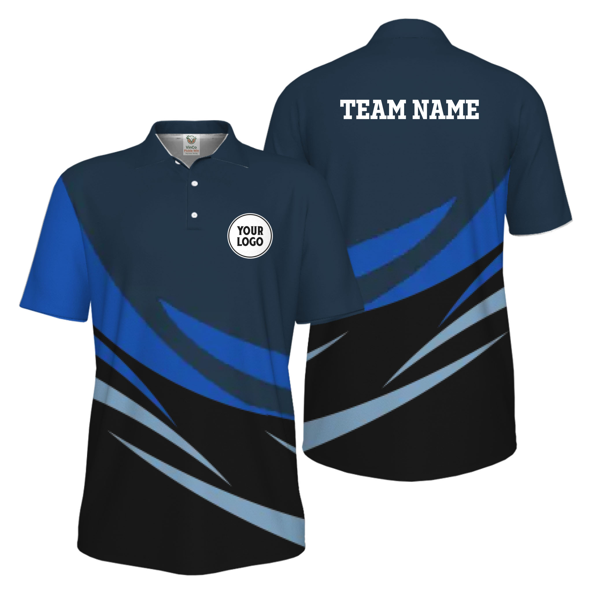 Picklewin Professional Custom Pickleball Team Performance UV Protection Men Polo Shirt 