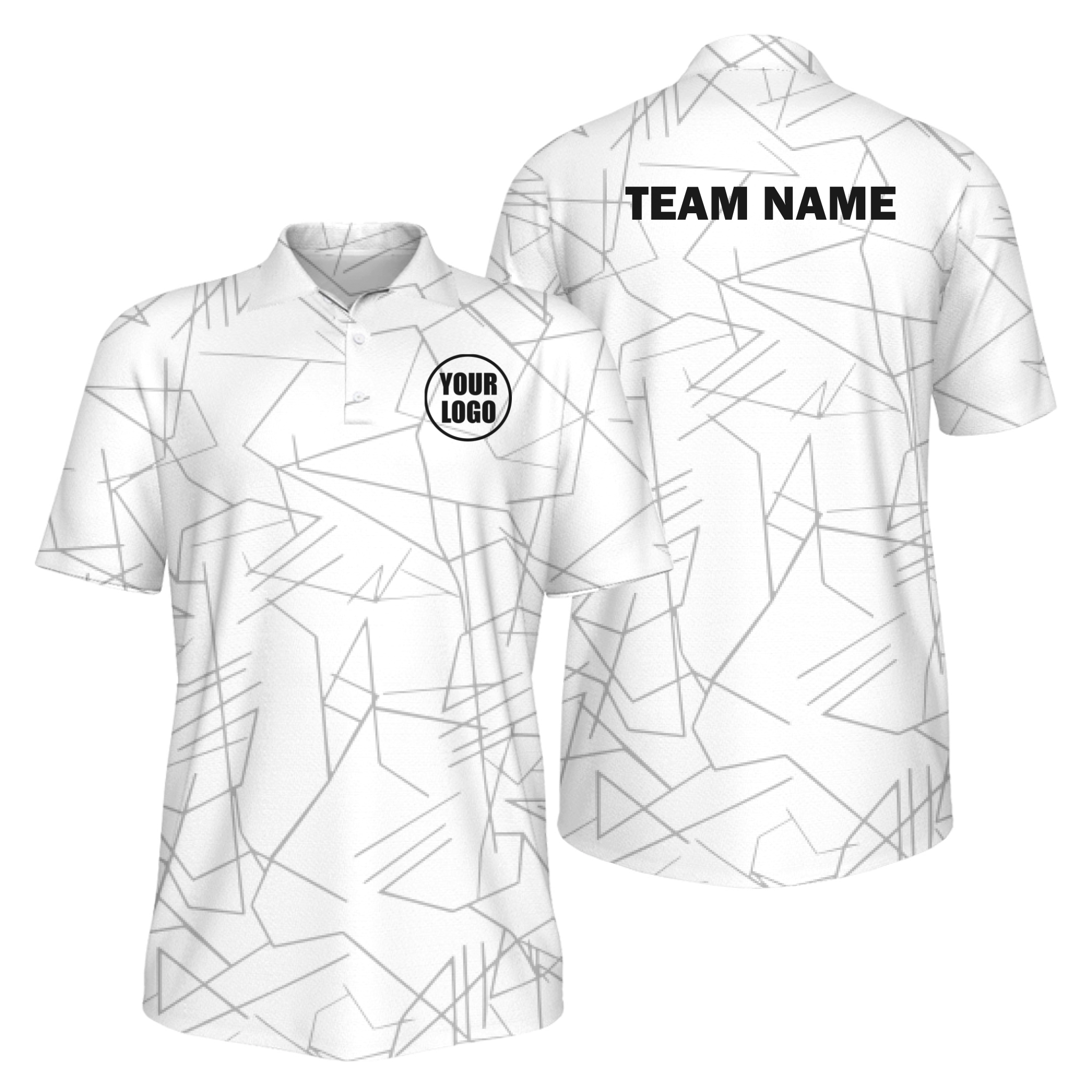 Picklewin Simple Abstract Custom UV Protection Polo Shirt For Men