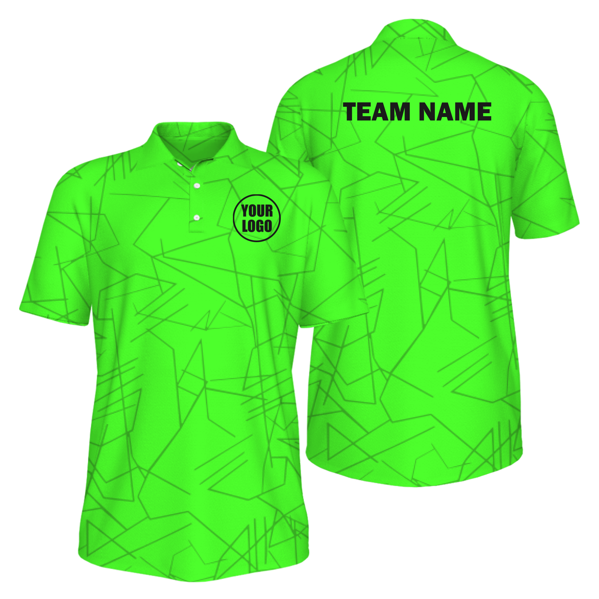 Picklewin Simple Abstract Custom UV Protection Polo Shirt For Men