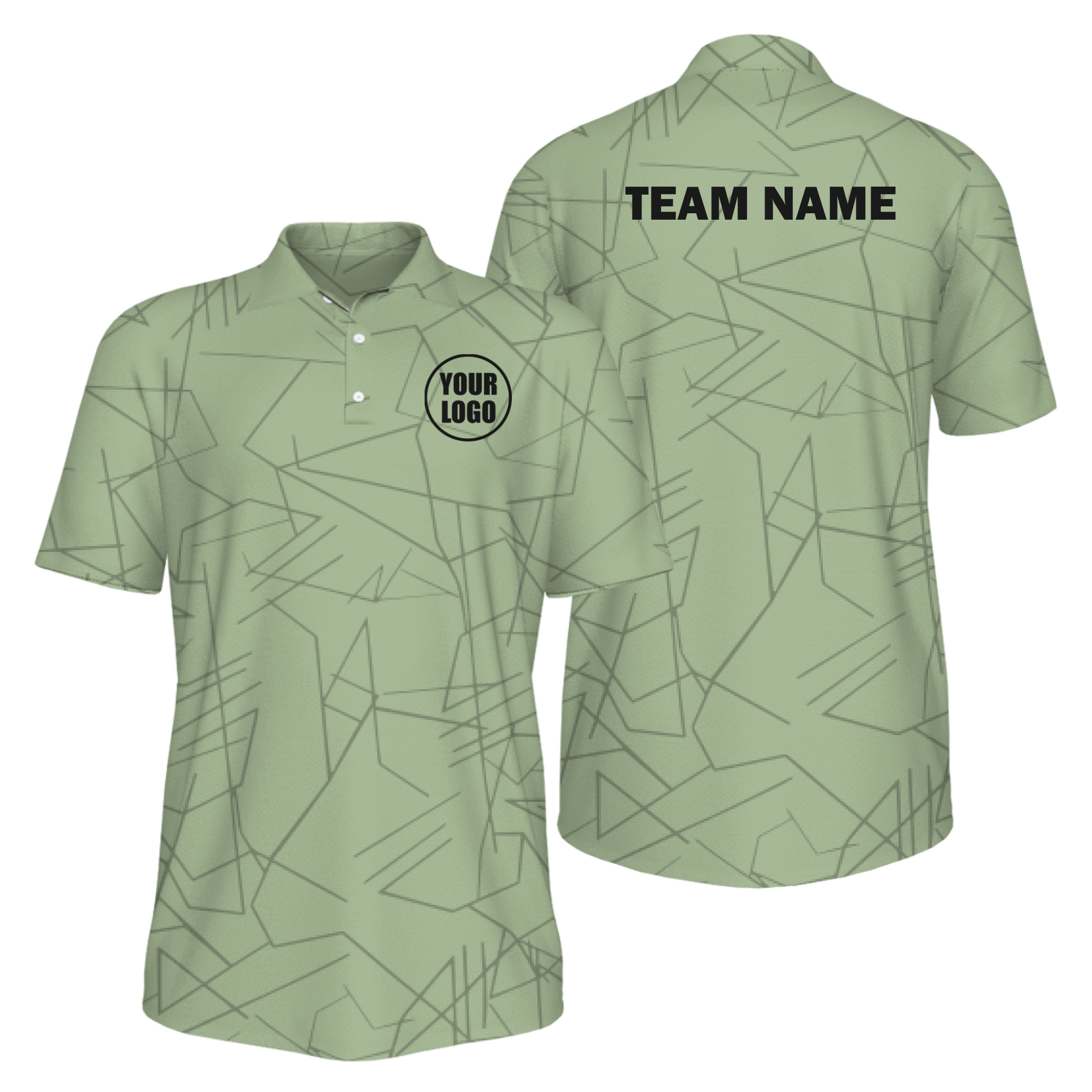 Picklewin Simple Abstract Custom UV Protection Polo Shirt For Men