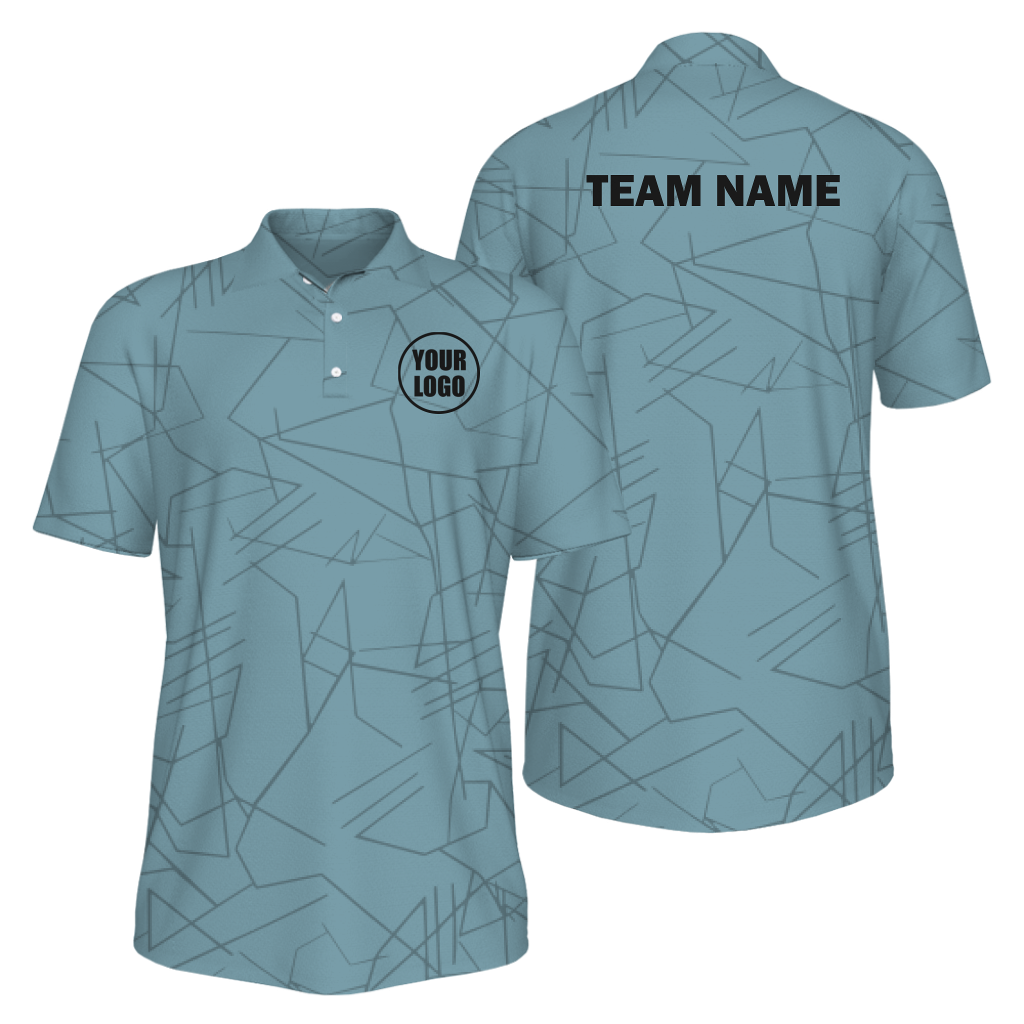 Picklewin Simple Abstract Custom UV Protection Polo Shirt For Men
