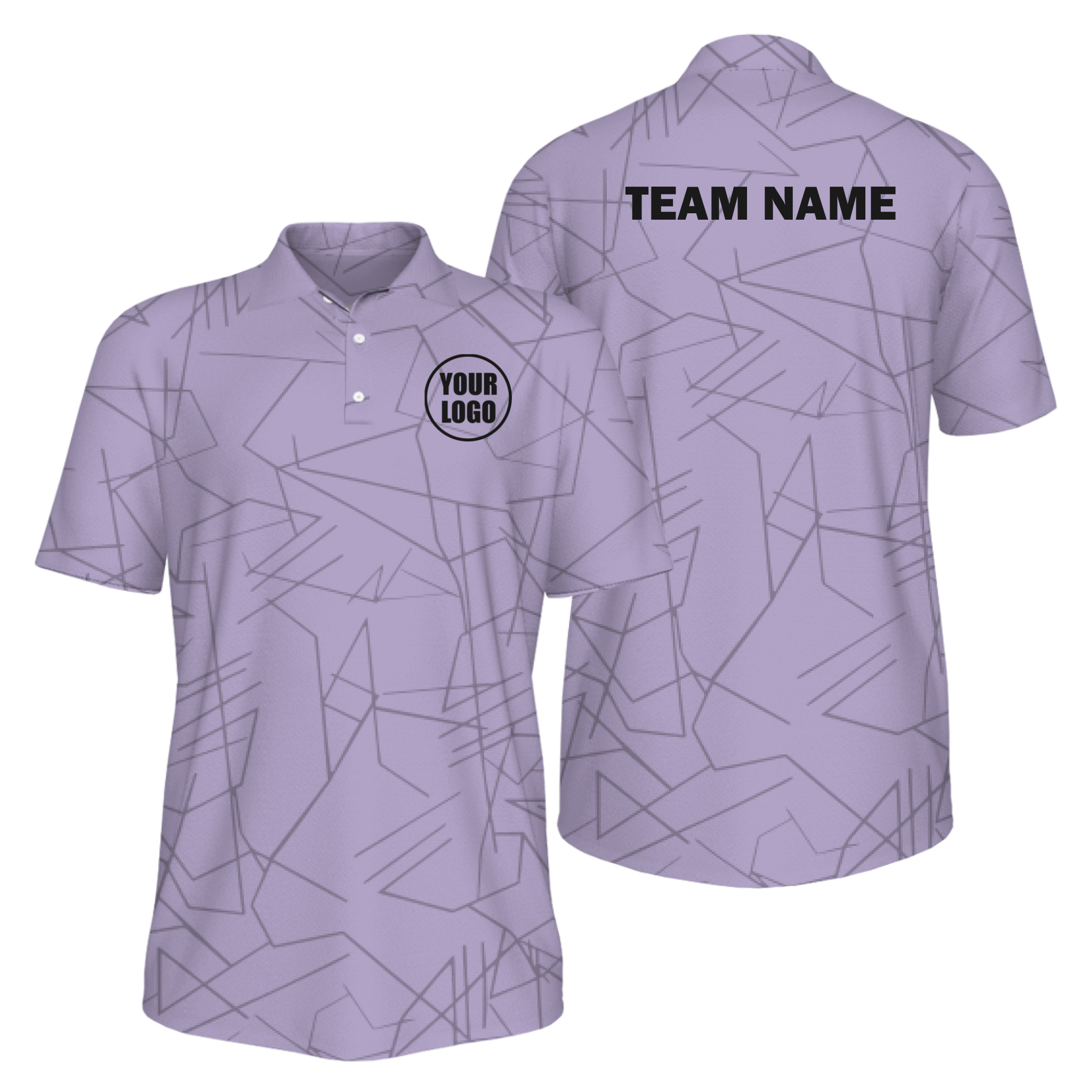 Picklewin Simple Abstract Custom UV Protection Polo Shirt For Men