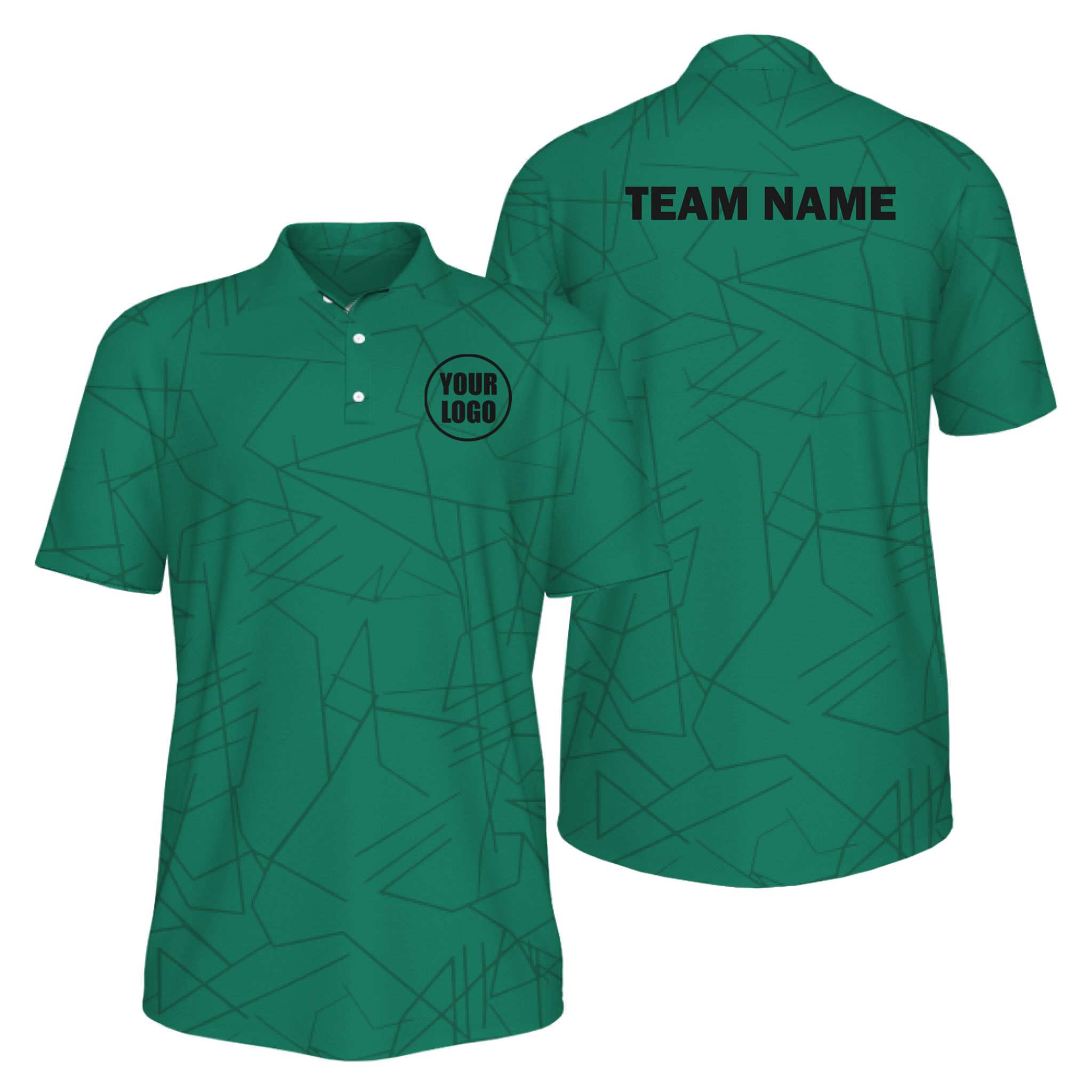 Picklewin Simple Abstract Custom UV Protection Polo Shirt For Men