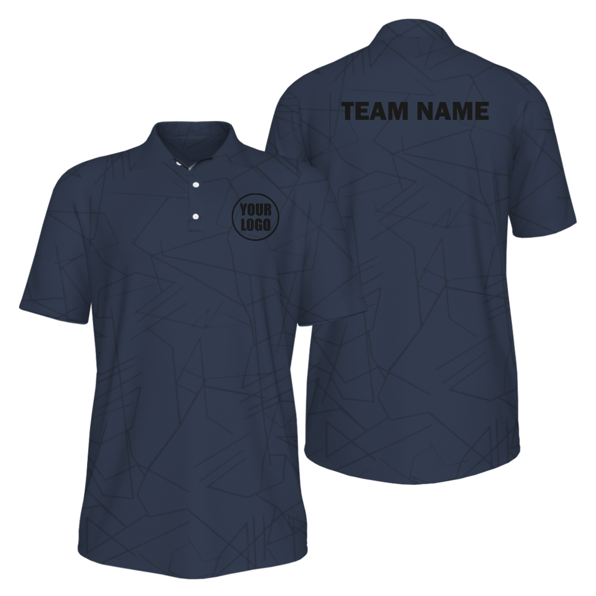 Picklewin Simple Abstract Custom UV Protection Polo Shirt For Men