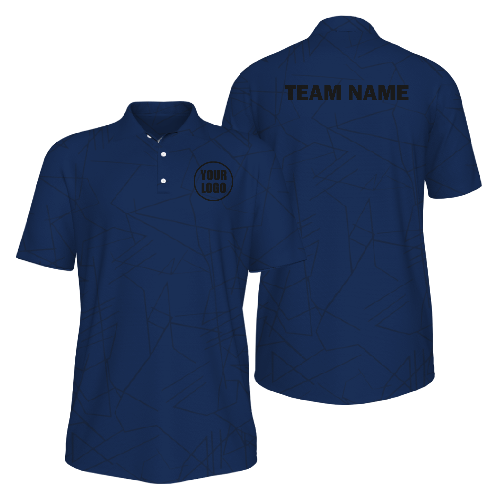Picklewin Simple Abstract Custom UV Protection Polo Shirt For Men