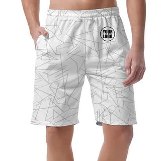 Picklewin Simple Abstract Customized Short Pants For Men