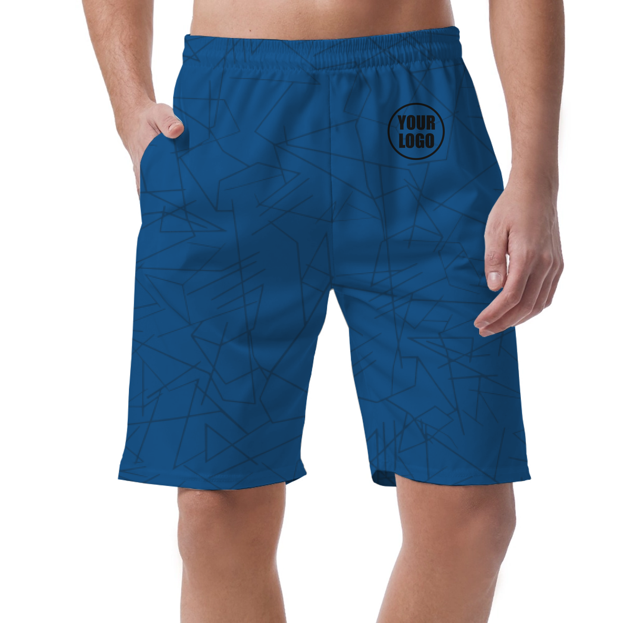 Picklewin Simple Abstract Customized Short Pants For Men