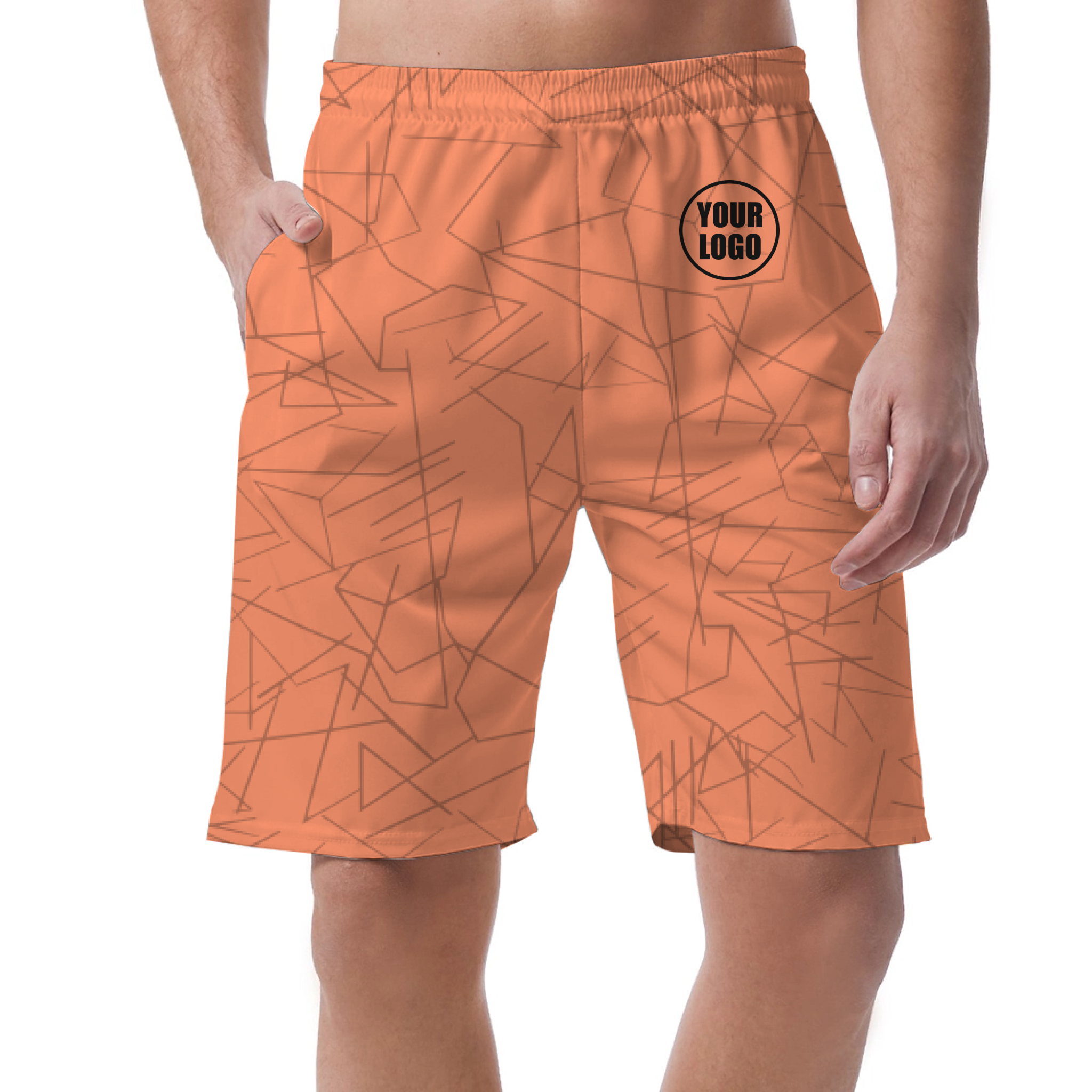 Picklewin Simple Abstract Customized Short Pants For Men