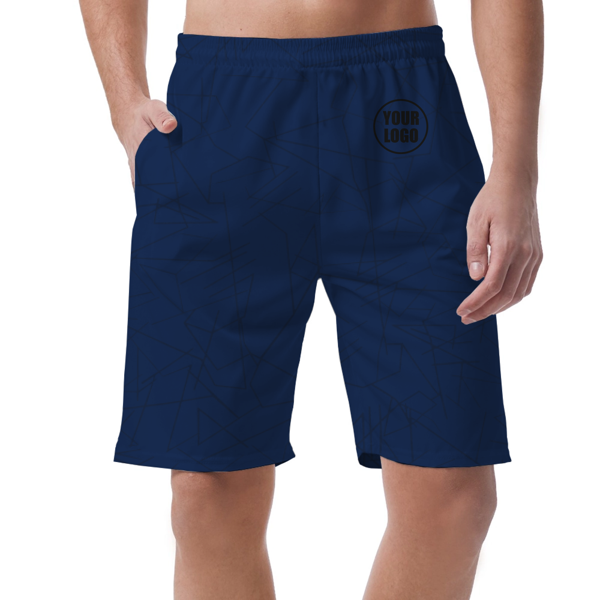 Picklewin Simple Abstract Customized Short Pants For Men