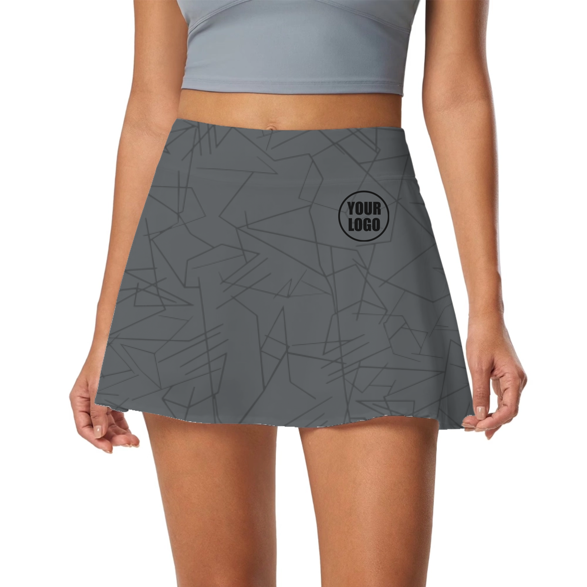 Picklewin Simple Abstract Pickleball Skort Custom For Women