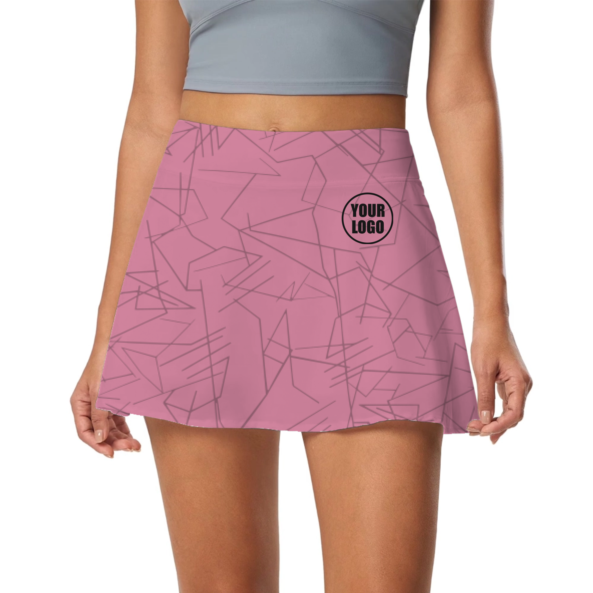 Picklewin Simple Abstract Pickleball Skort Custom For Women