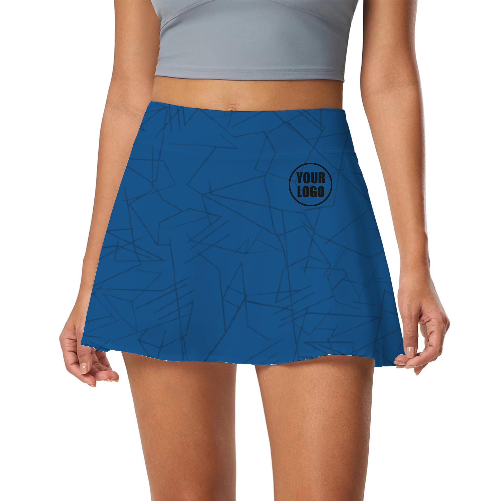 Picklewin Simple Abstract Pickleball Skort Custom For Women