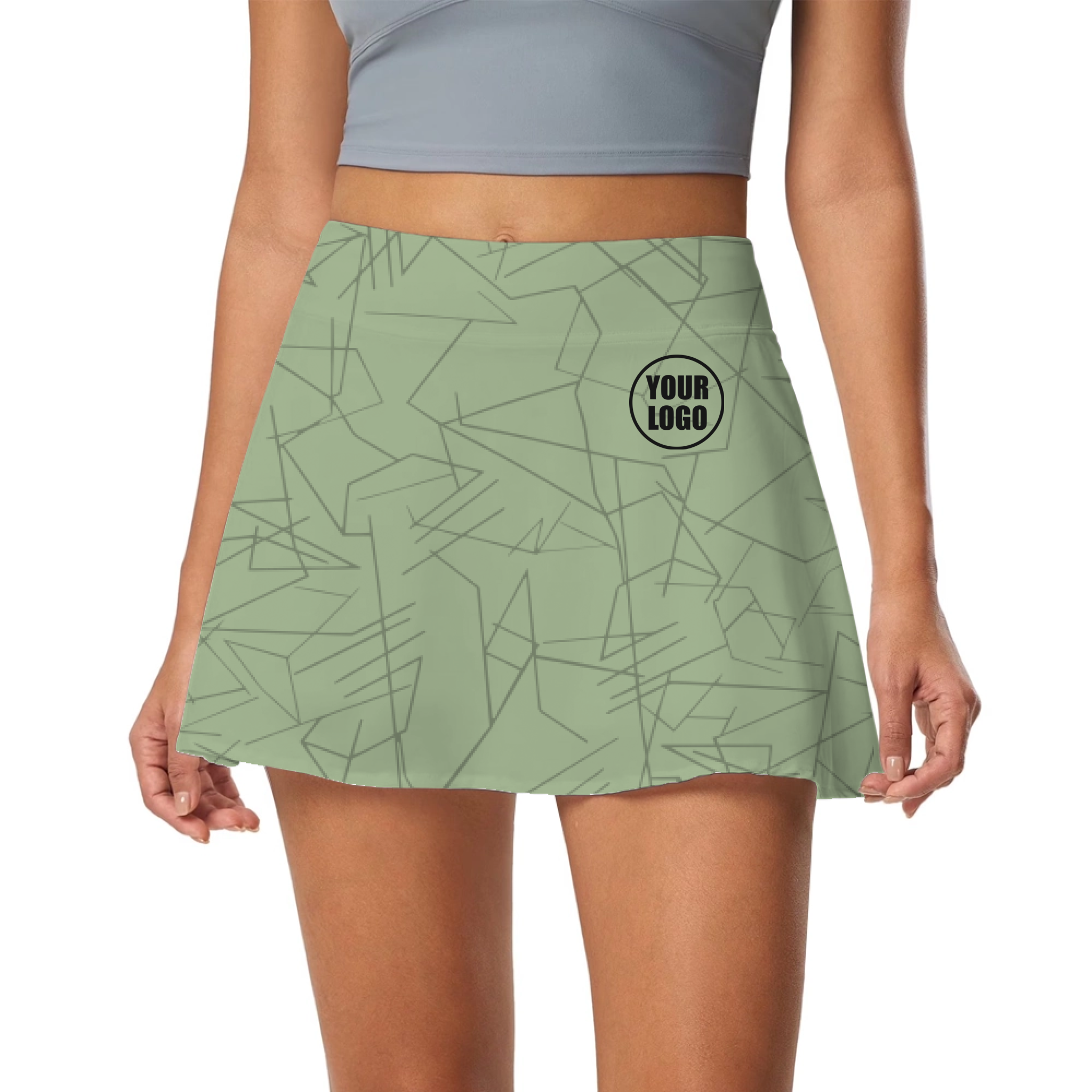 Picklewin Simple Abstract Pickleball Skort Custom For Women
