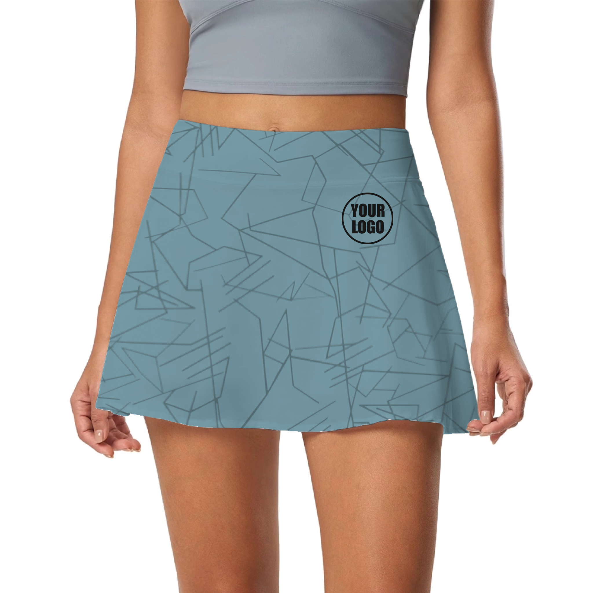 Picklewin Simple Abstract Pickleball Skort Custom For Women