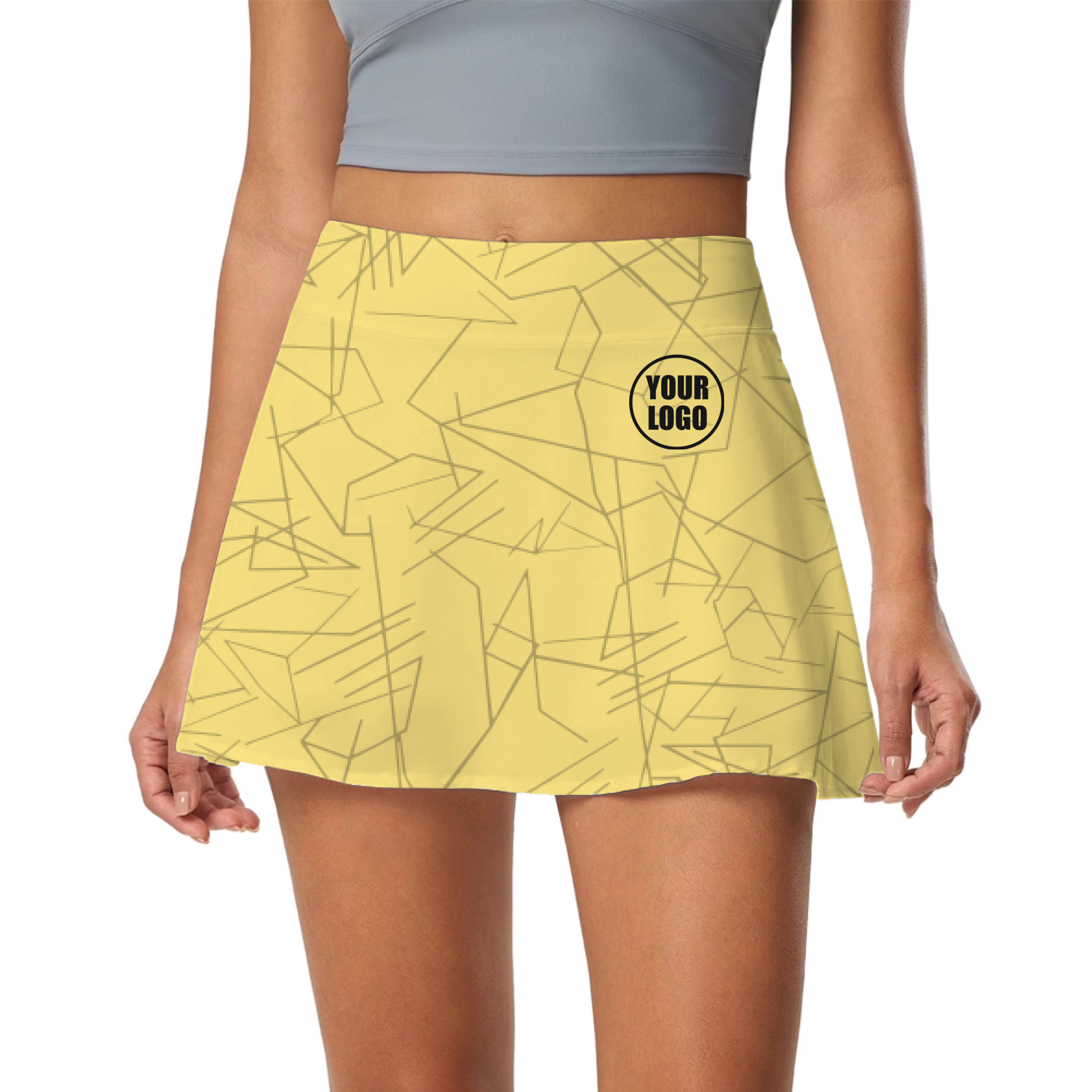 Picklewin Simple Abstract Pickleball Skort Custom For Women