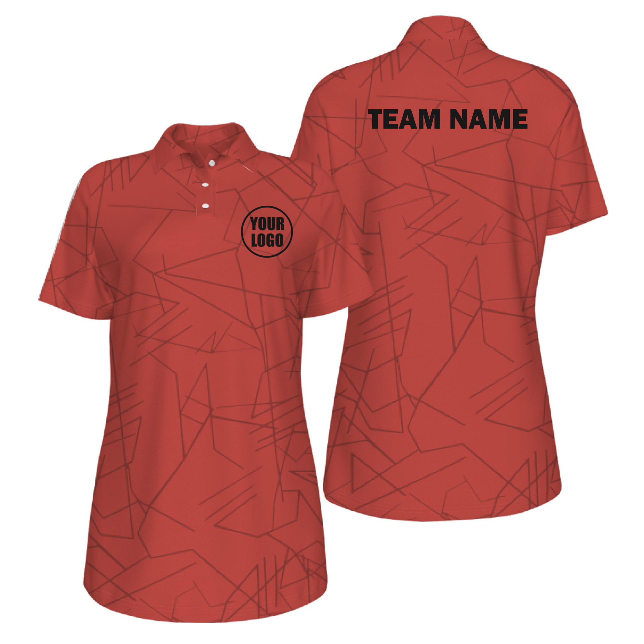 Picklewin Simple Abstract UV Protection Polo Shirt Custom For Women