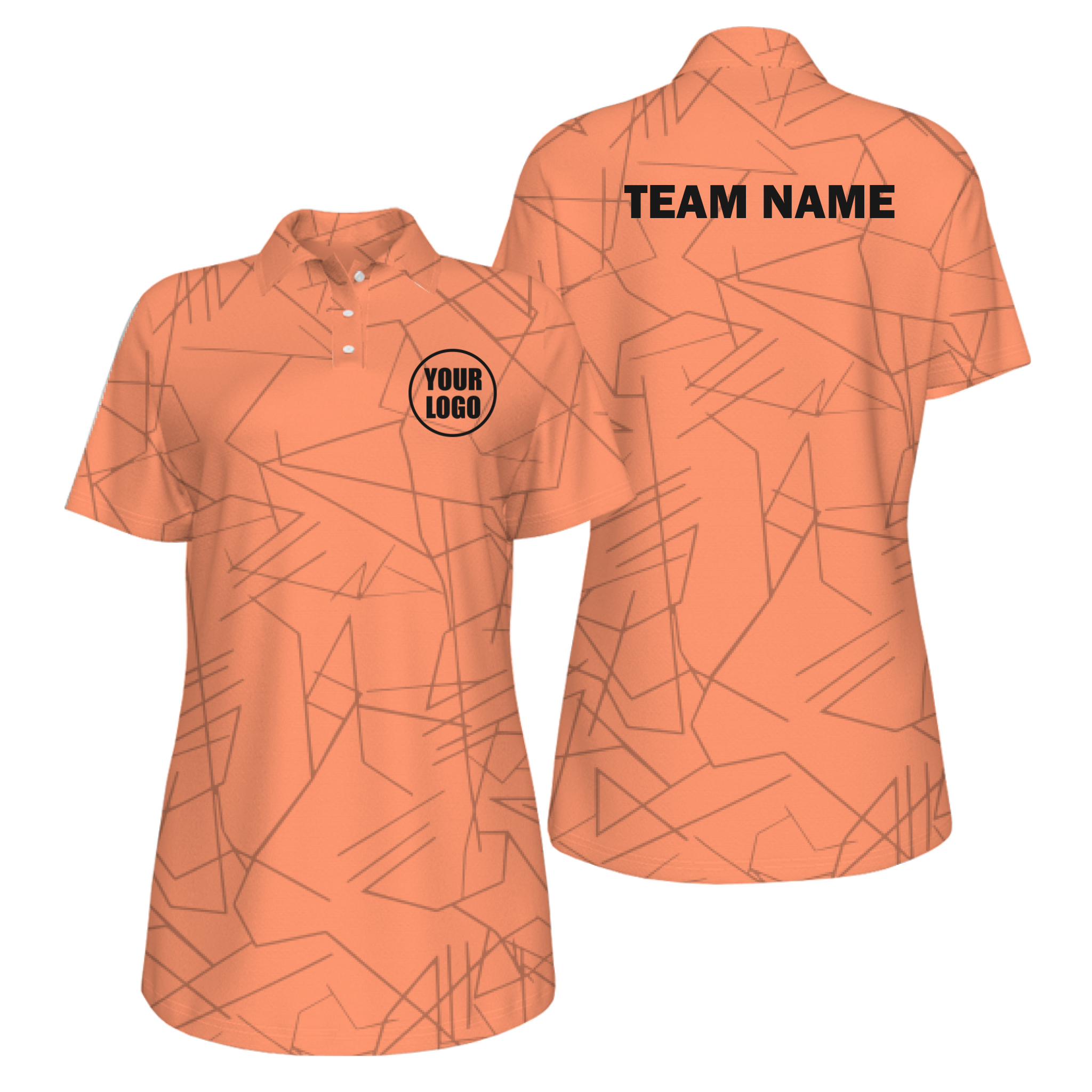 Picklewin Simple Abstract UV Protection Polo Shirt Custom For Women - alternate