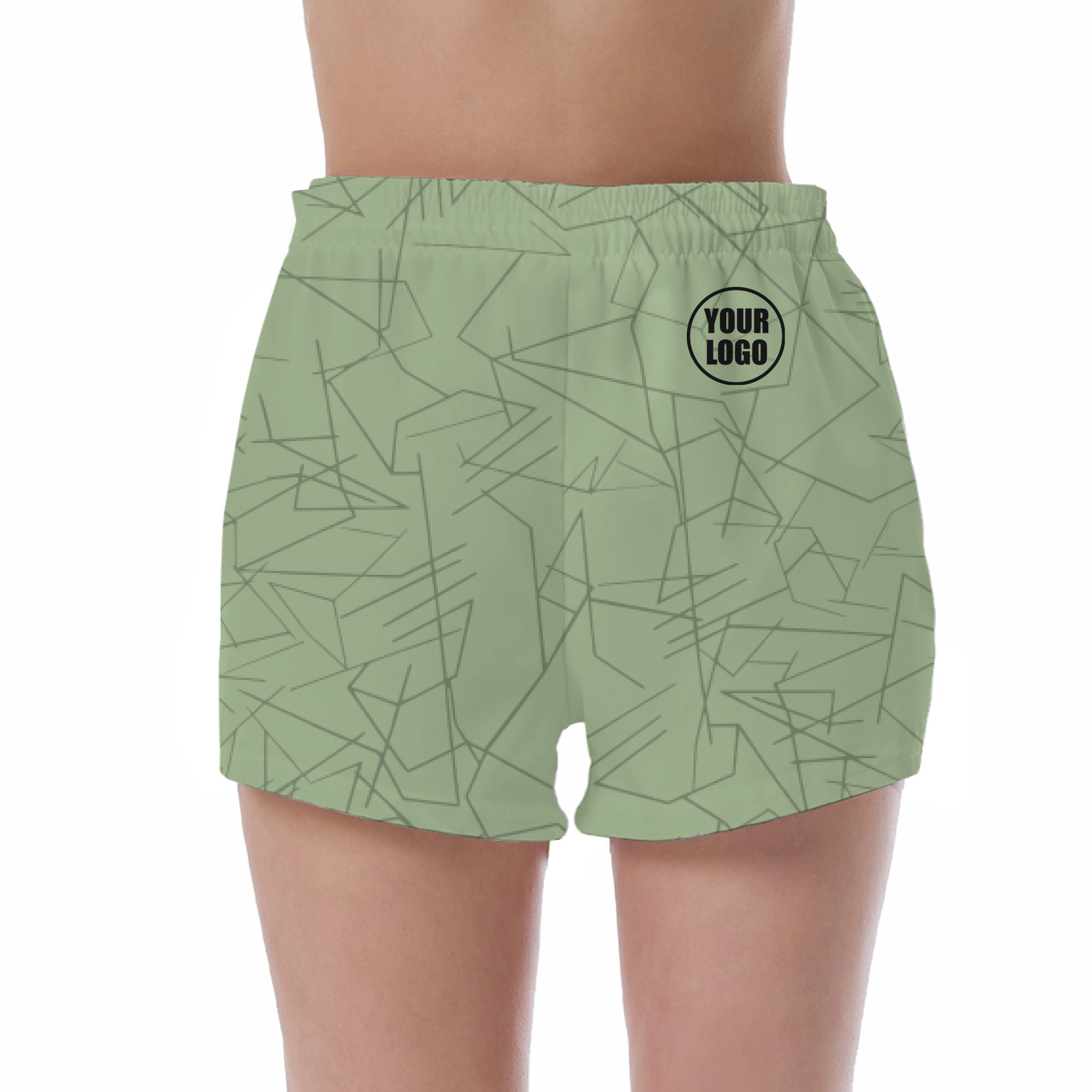 Picklewin Simple Abstract Women's Custom UV Protection Shorts