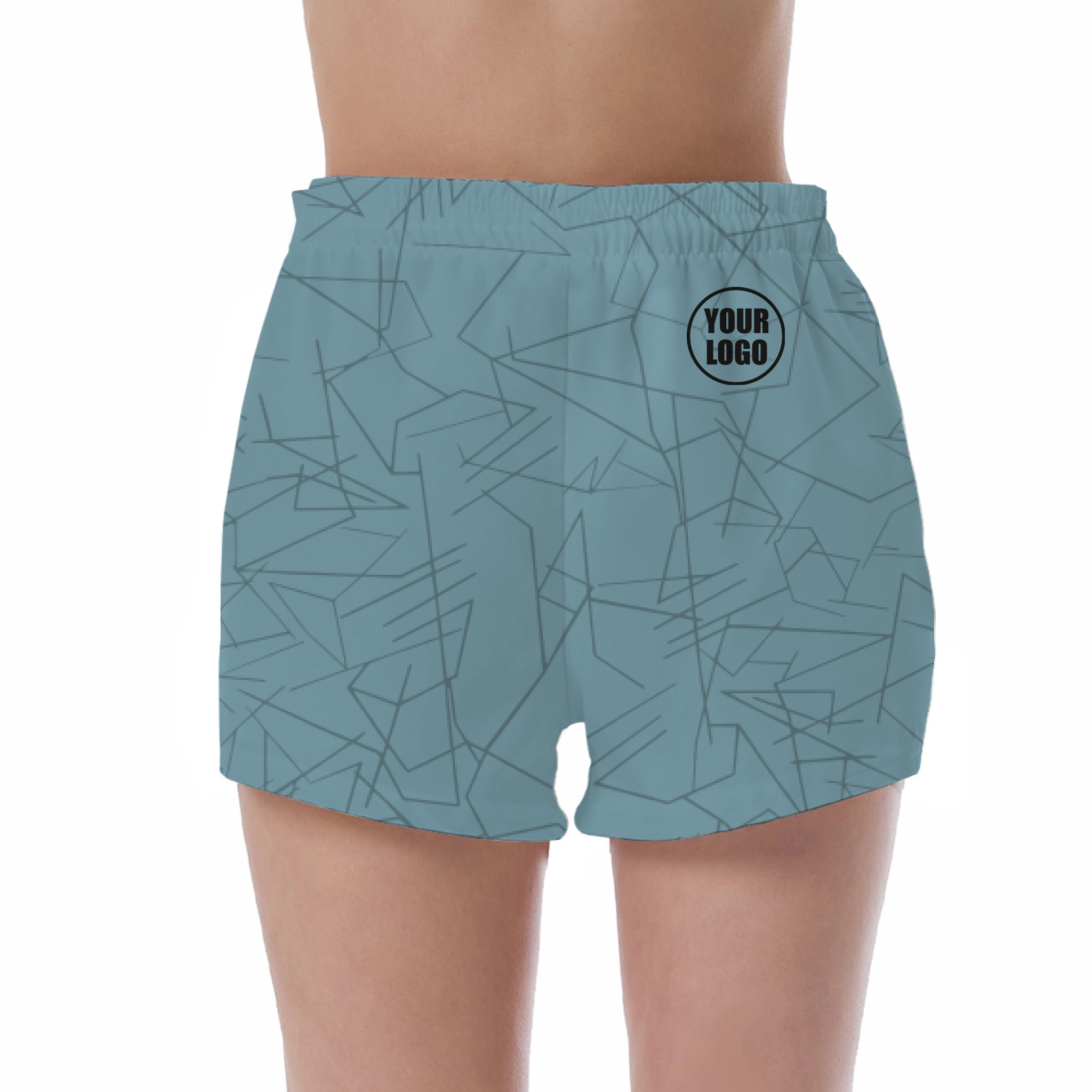 Picklewin Simple Abstract Women's Custom UV Protection Shorts