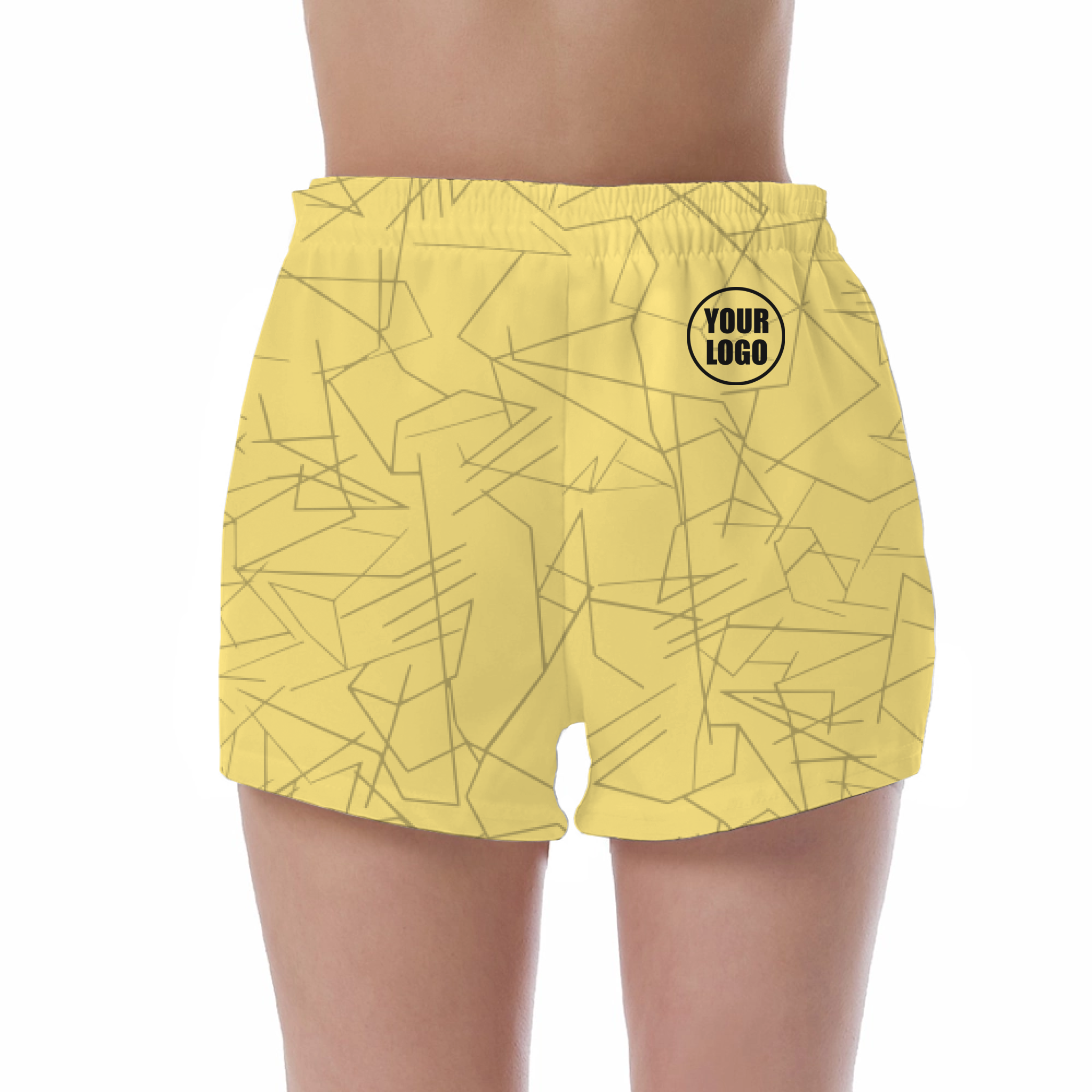 Picklewin Simple Abstract Women's Custom UV Protection Shorts - alternate