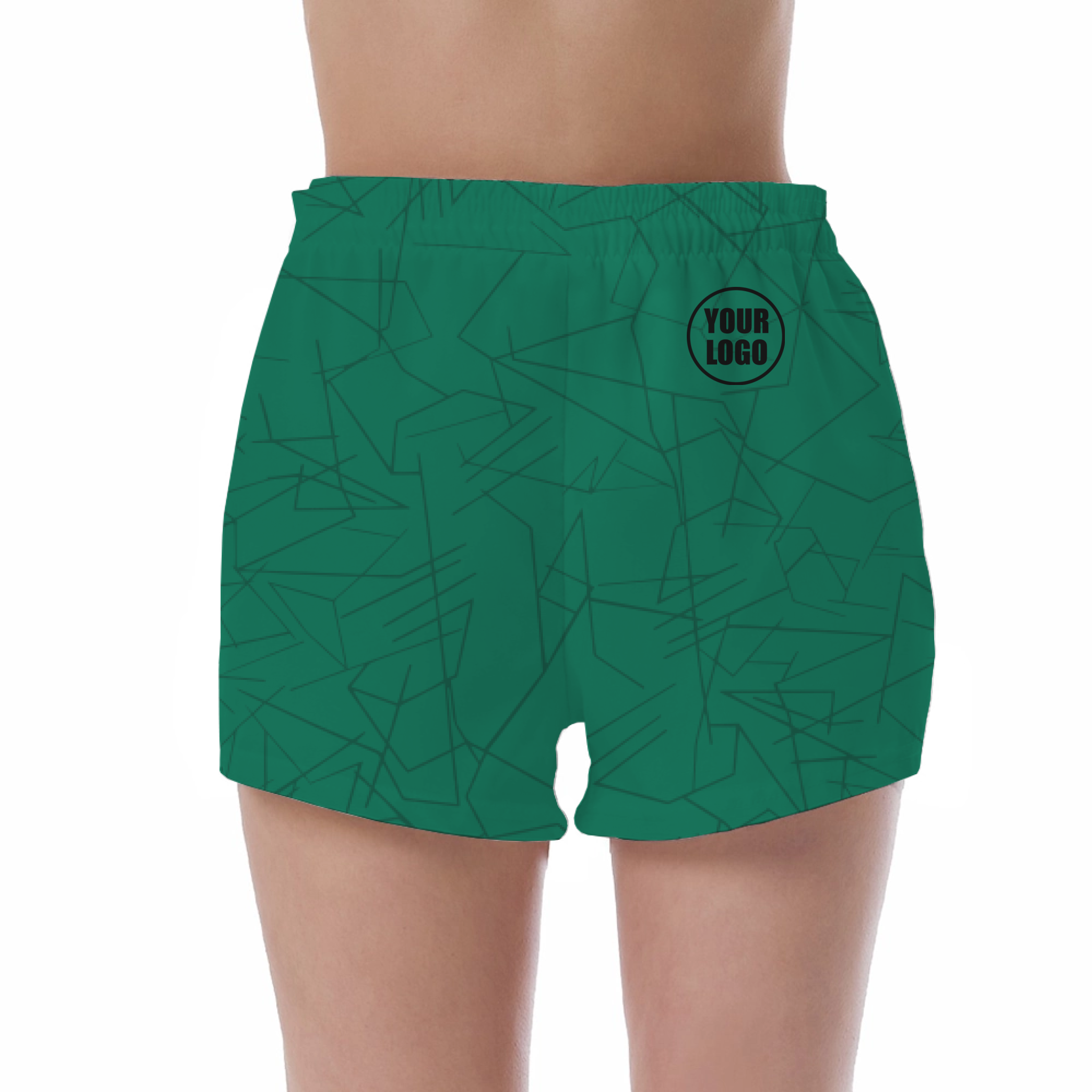 Picklewin Simple Abstract Women's Custom UV Protection Shorts