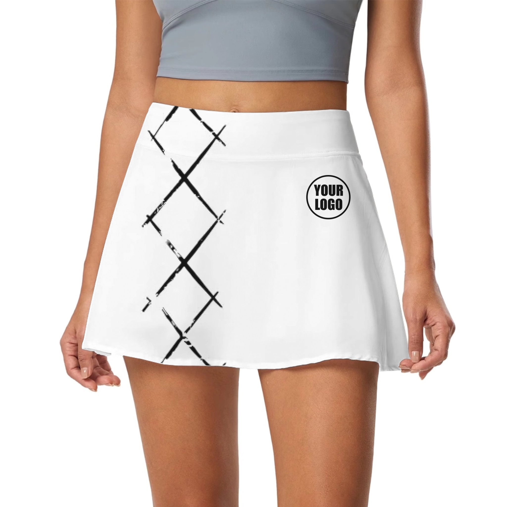 Picklewin Simple Argyle Women's Custom Skort