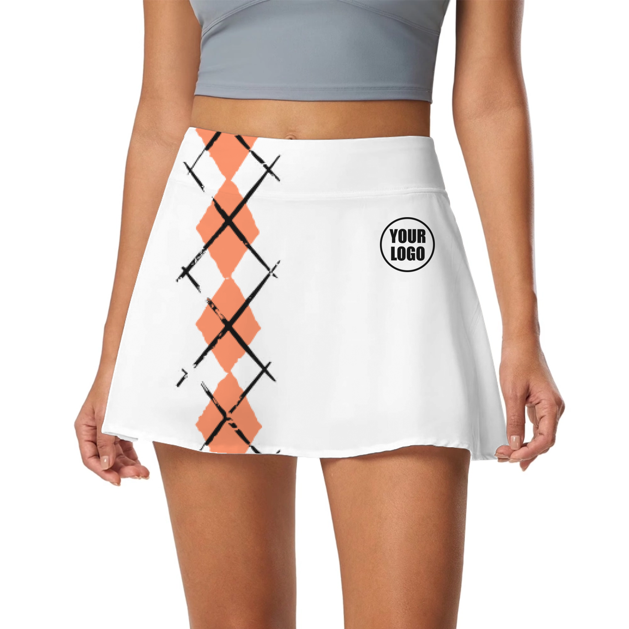 Picklewin Simple Argyle Women's Custom Skort