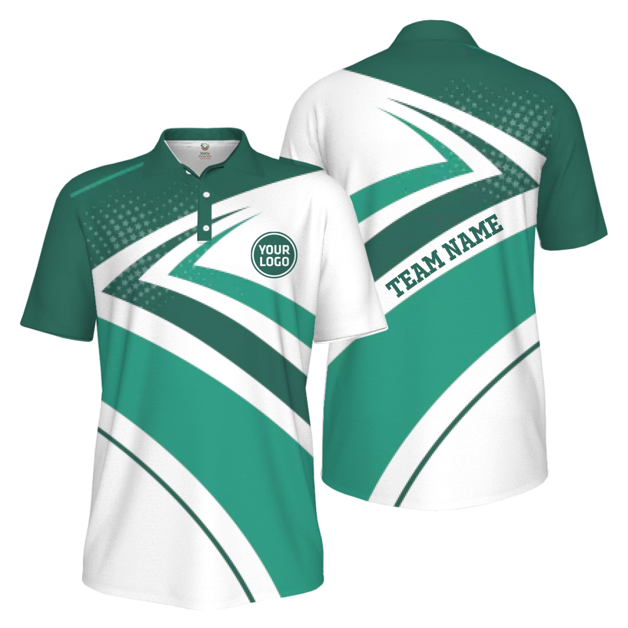 Picklewin Simple Custom Logo Pickleball Tournament Men's UV Protection Polo Shirt 