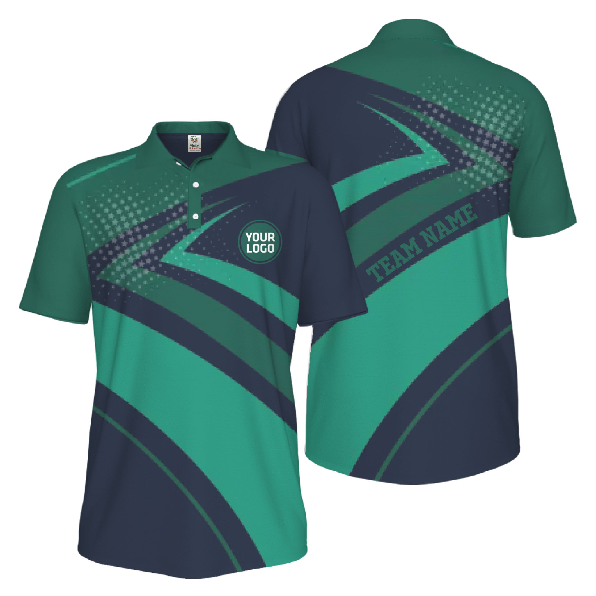 Picklewin Simple Custom Logo Pickleball Tournament Men's UV Protection Polo Shirt 