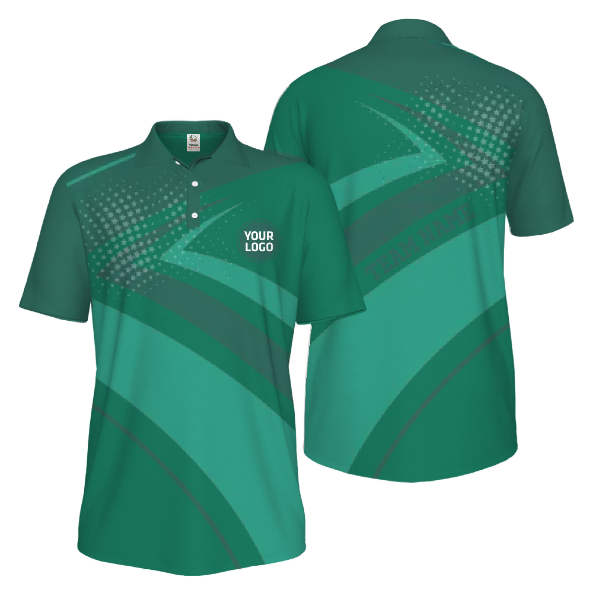 Picklewin Simple Custom Logo Pickleball Tournament Men's UV Protection Polo Shirt 