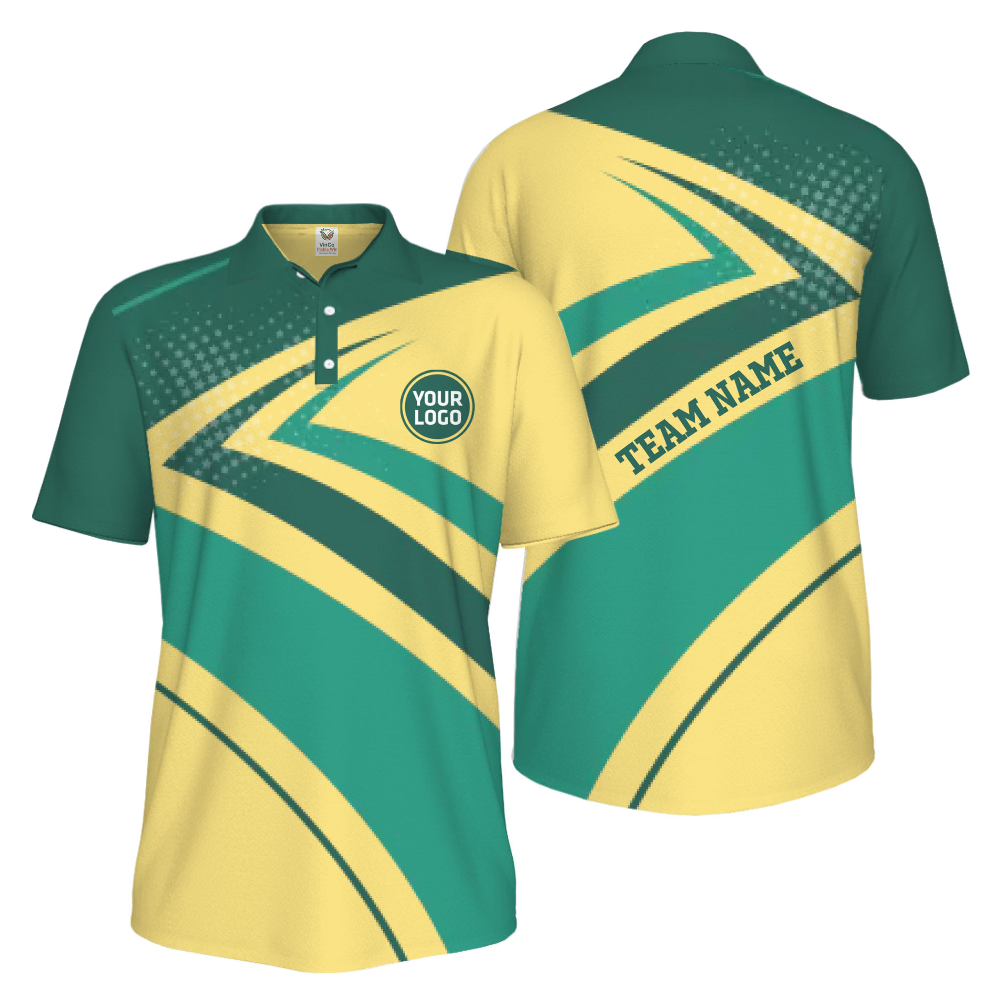 Picklewin Simple Custom Logo Pickleball Tournament Men's UV Protection Polo Shirt 