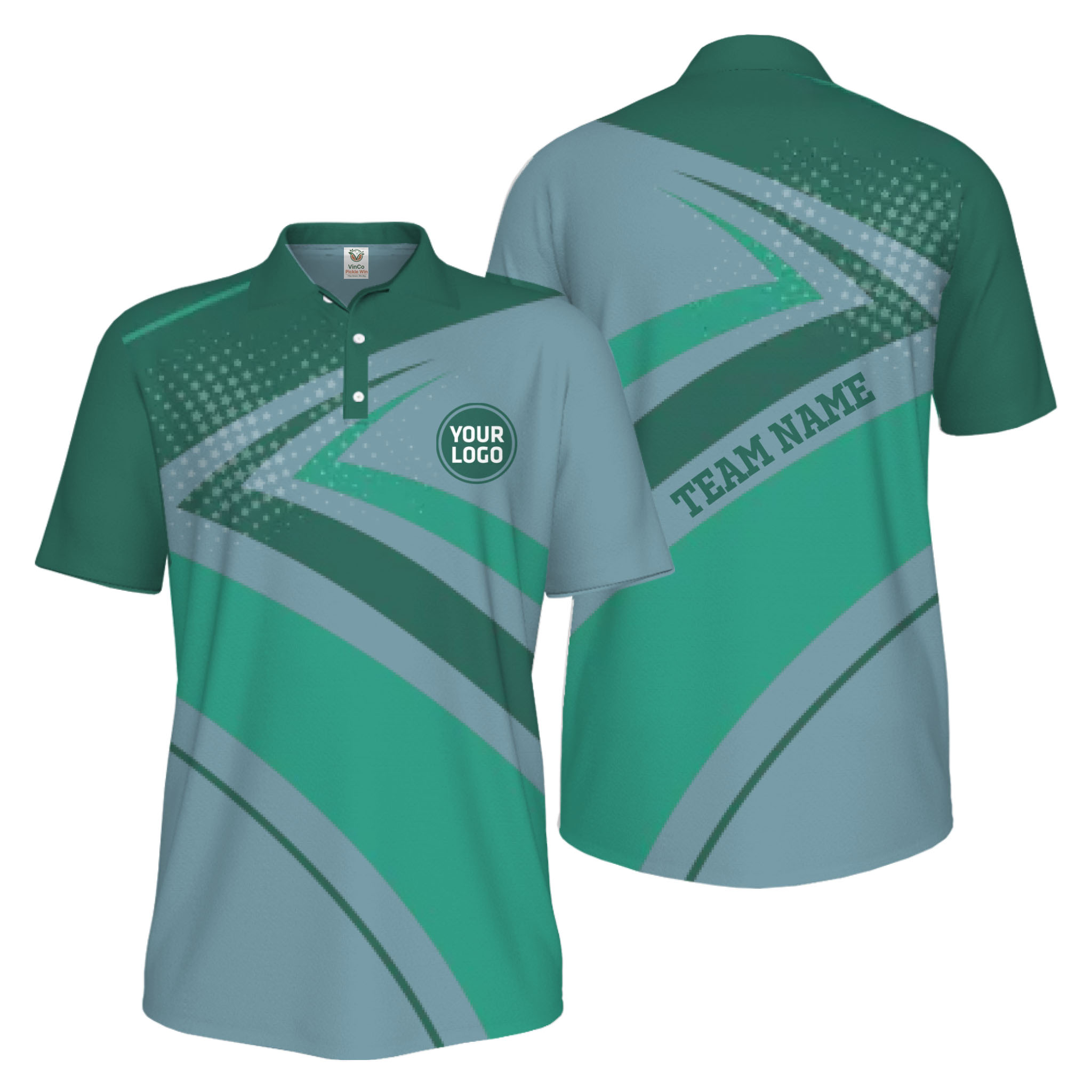 Picklewin Simple Custom Logo Pickleball Tournament Men's UV Protection Polo Shirt 