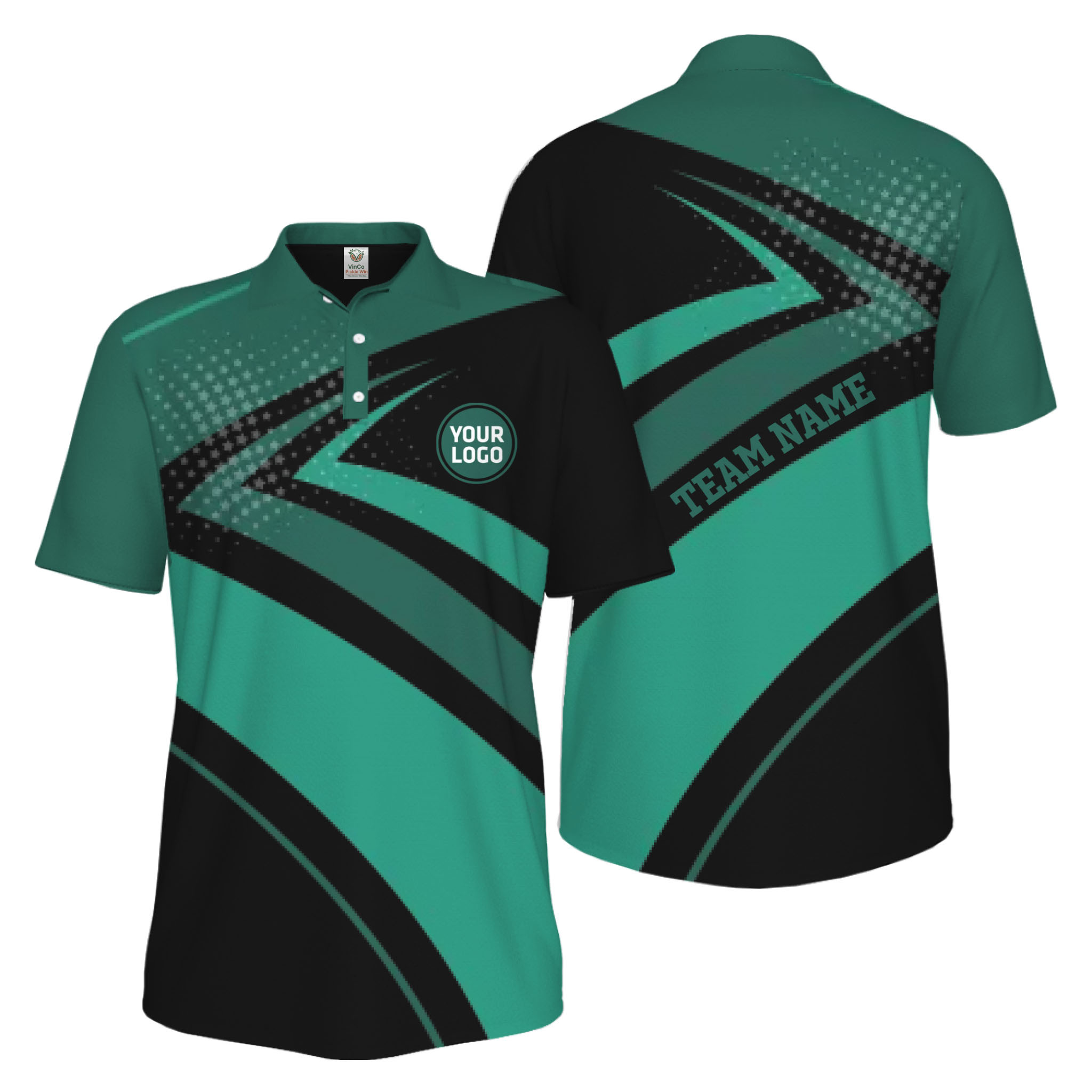 Picklewin Simple Custom Logo Pickleball Tournament Men's UV Protection Polo Shirt 
