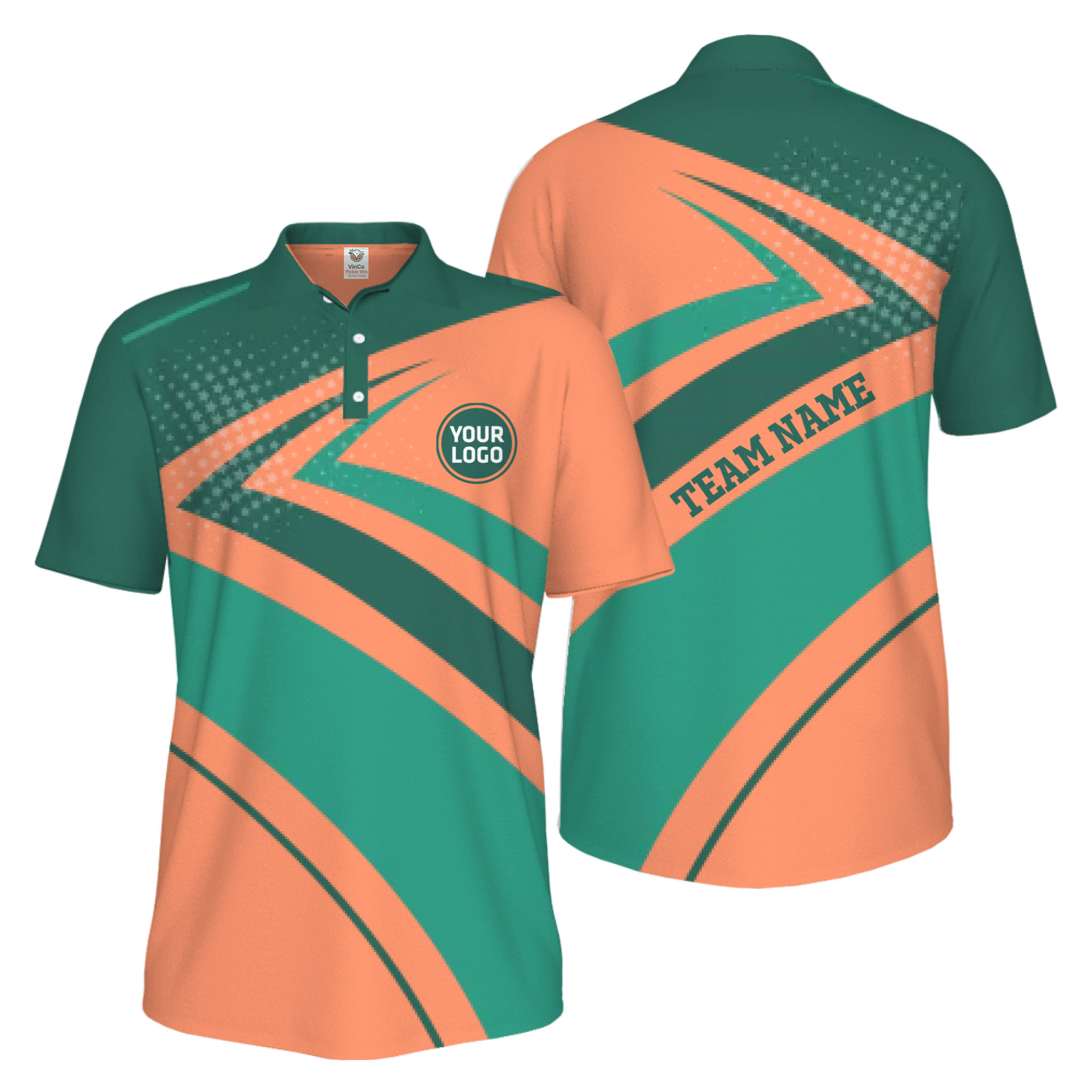 Picklewin Simple Custom Logo Pickleball Tournament Men's UV Protection Polo Shirt 