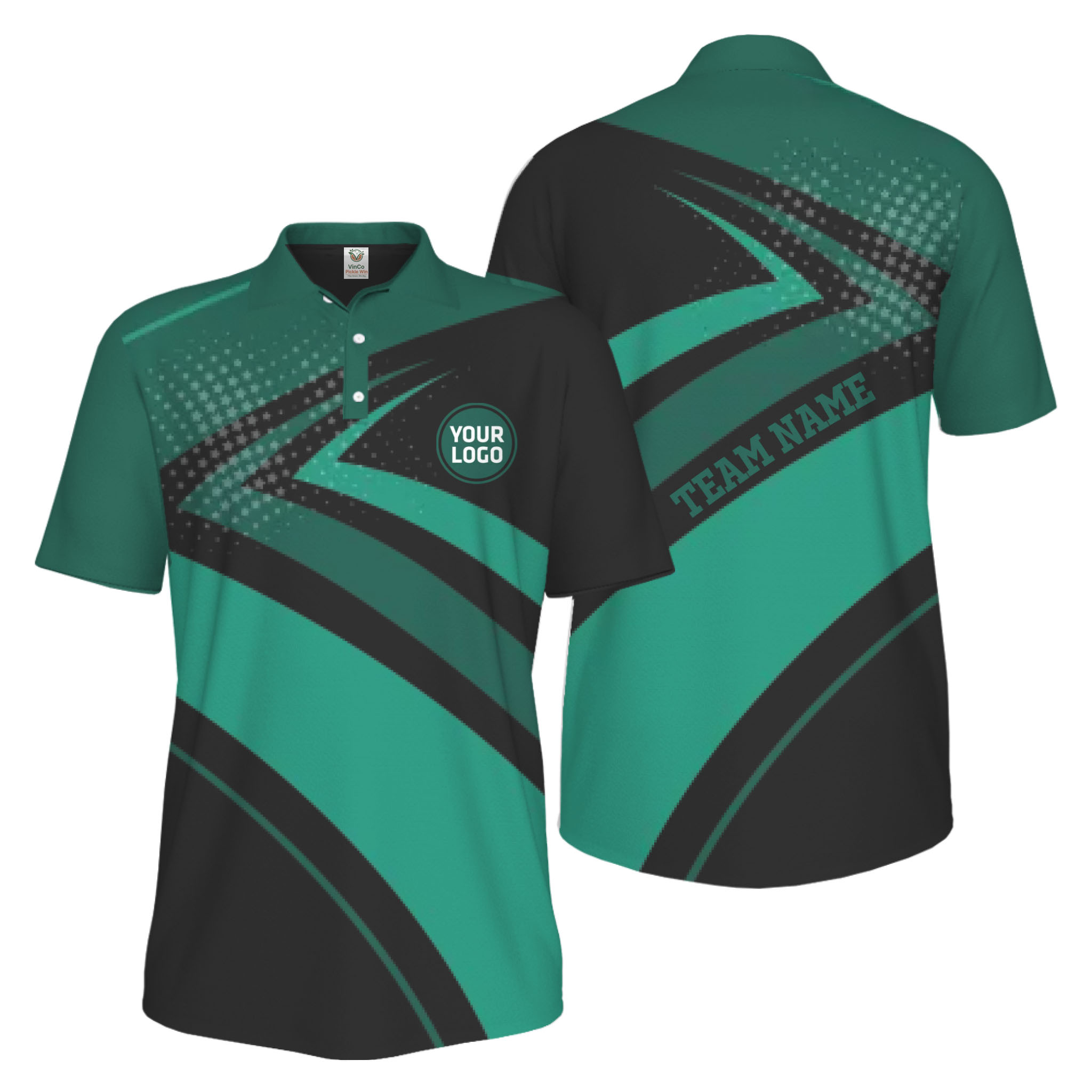Picklewin Simple Custom Logo Pickleball Tournament Men's UV Protection Polo Shirt 