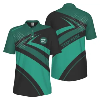 Picklewin Simple Custom Logo Pickleball Tournament Men's UV Protection Polo Shirt  – alternate
