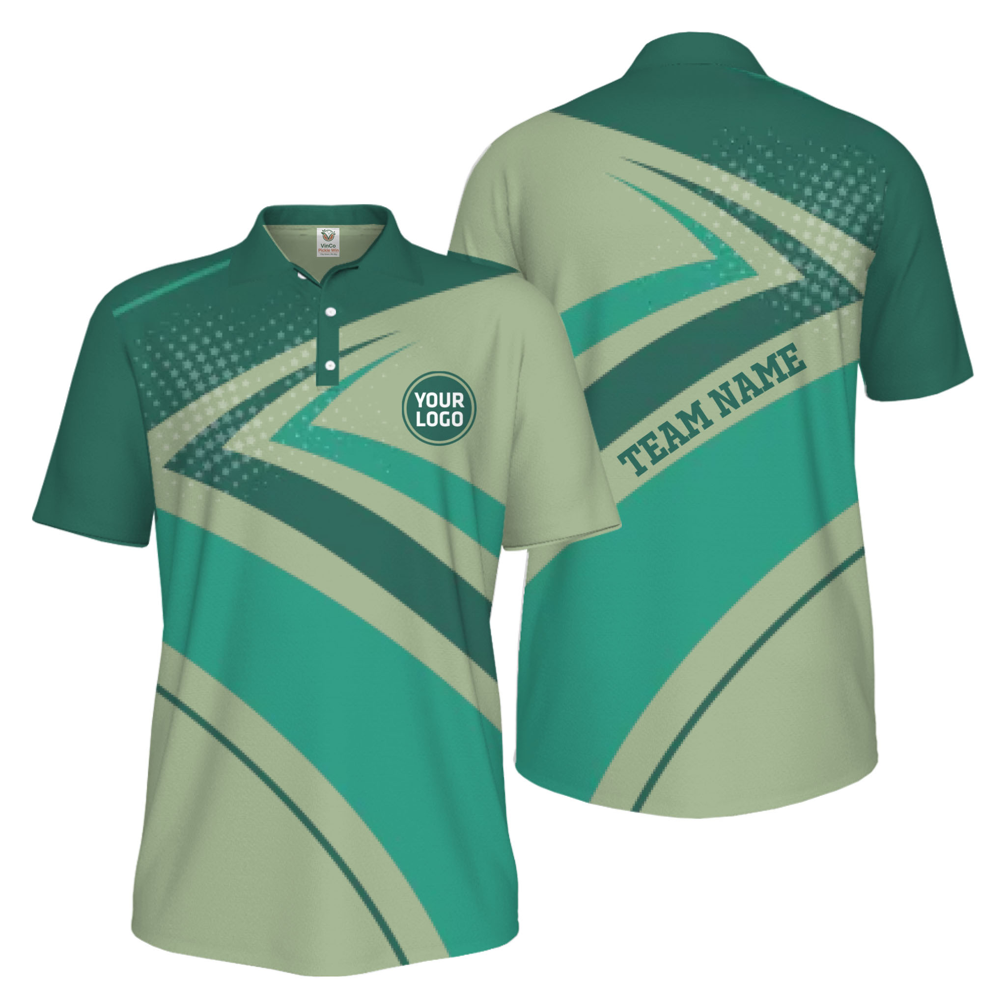 Picklewin Simple Custom Logo Pickleball Tournament Men's UV Protection Polo Shirt 