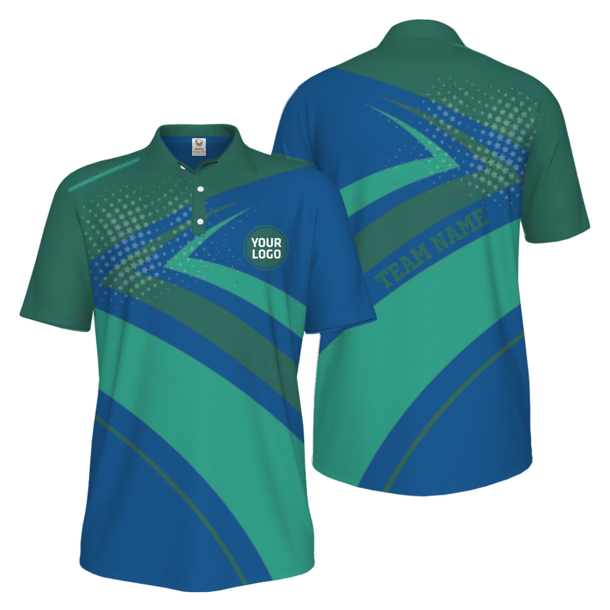 Picklewin Simple Custom Logo Pickleball Tournament Men's UV Protection Polo Shirt 