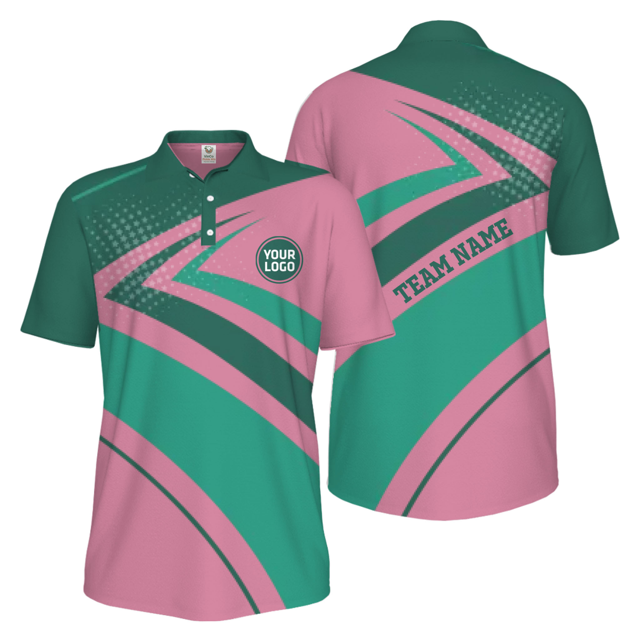 Picklewin Simple Custom Logo Pickleball Tournament Men's UV Protection Polo Shirt 