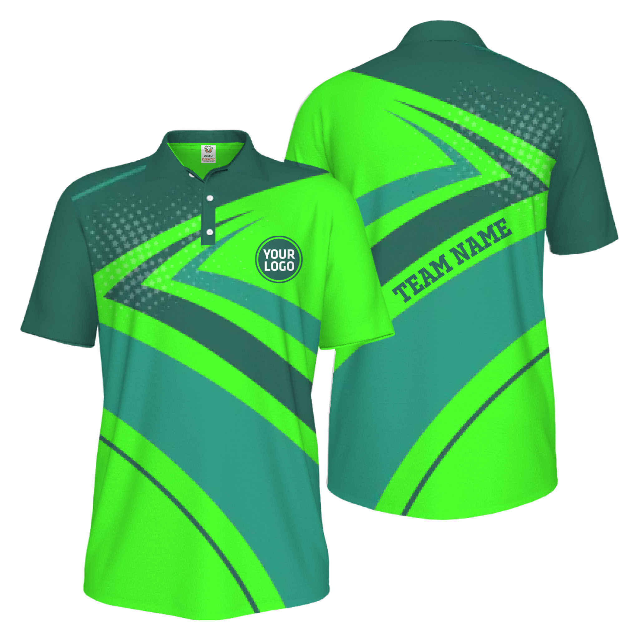 Picklewin Simple Custom Logo Pickleball Tournament Men's UV Protection Polo Shirt 