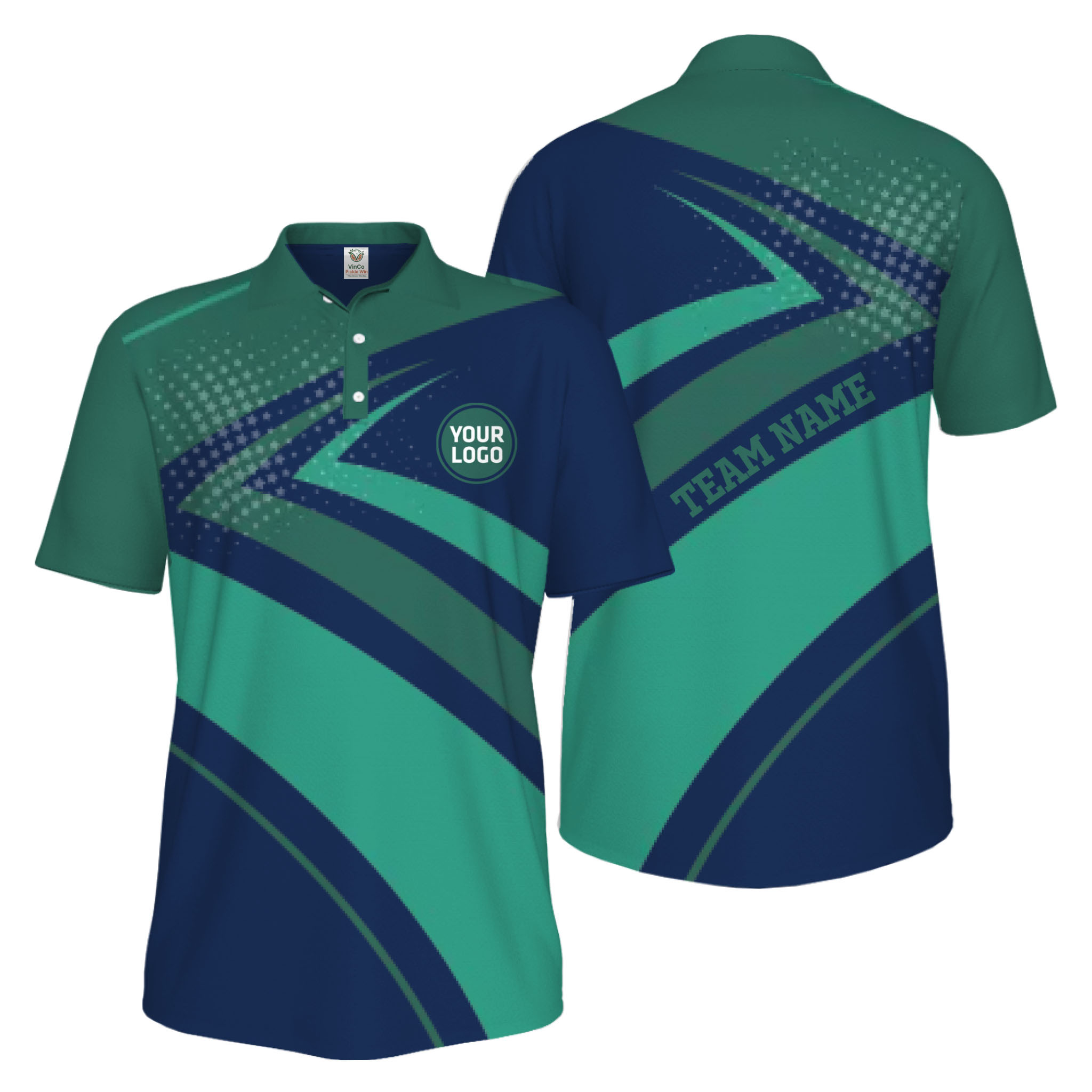 Picklewin Simple Custom Logo Pickleball Tournament Men's UV Protection Polo Shirt 