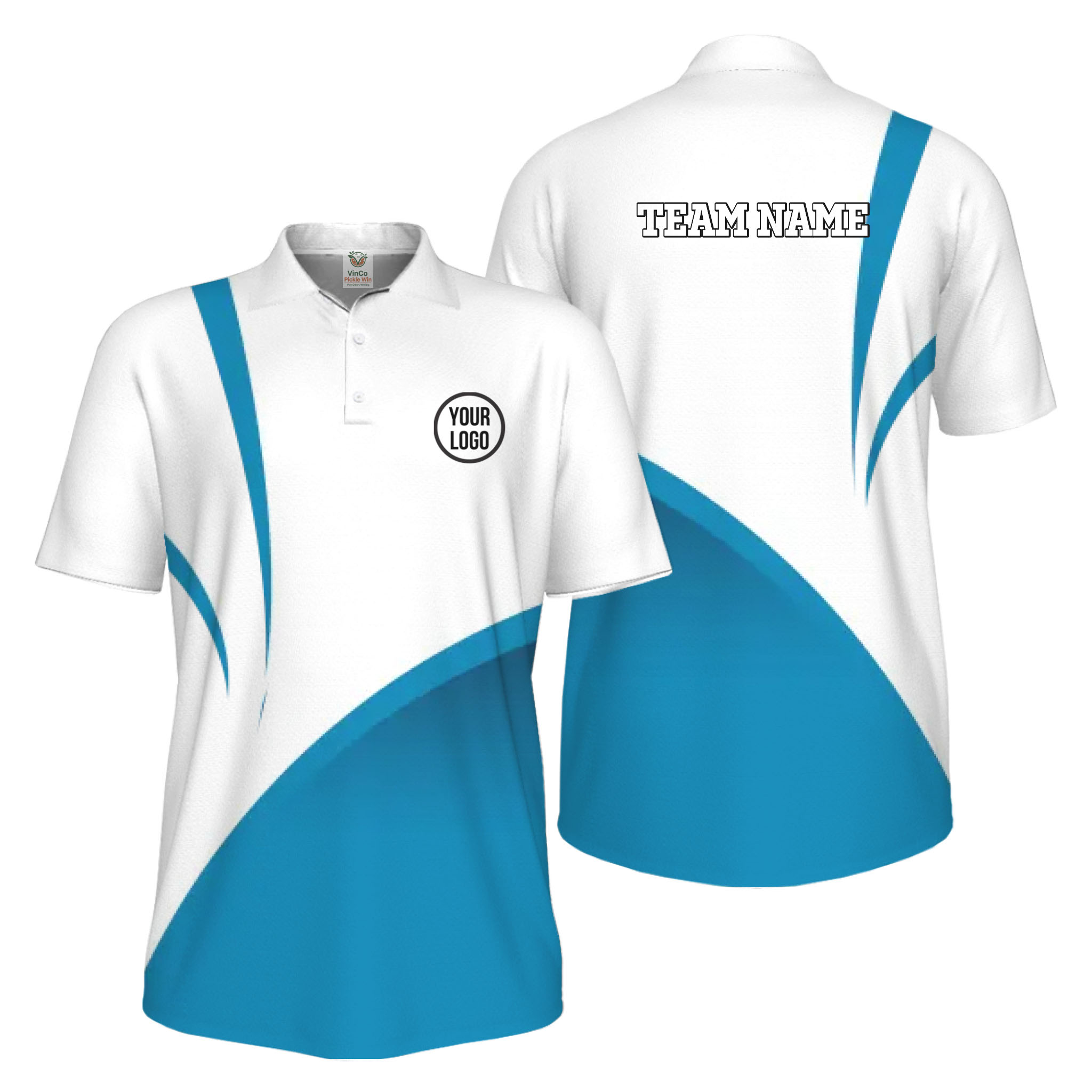 Picklewin Simple Custom Pickleball Team UV Protection Men Polo Shirt 