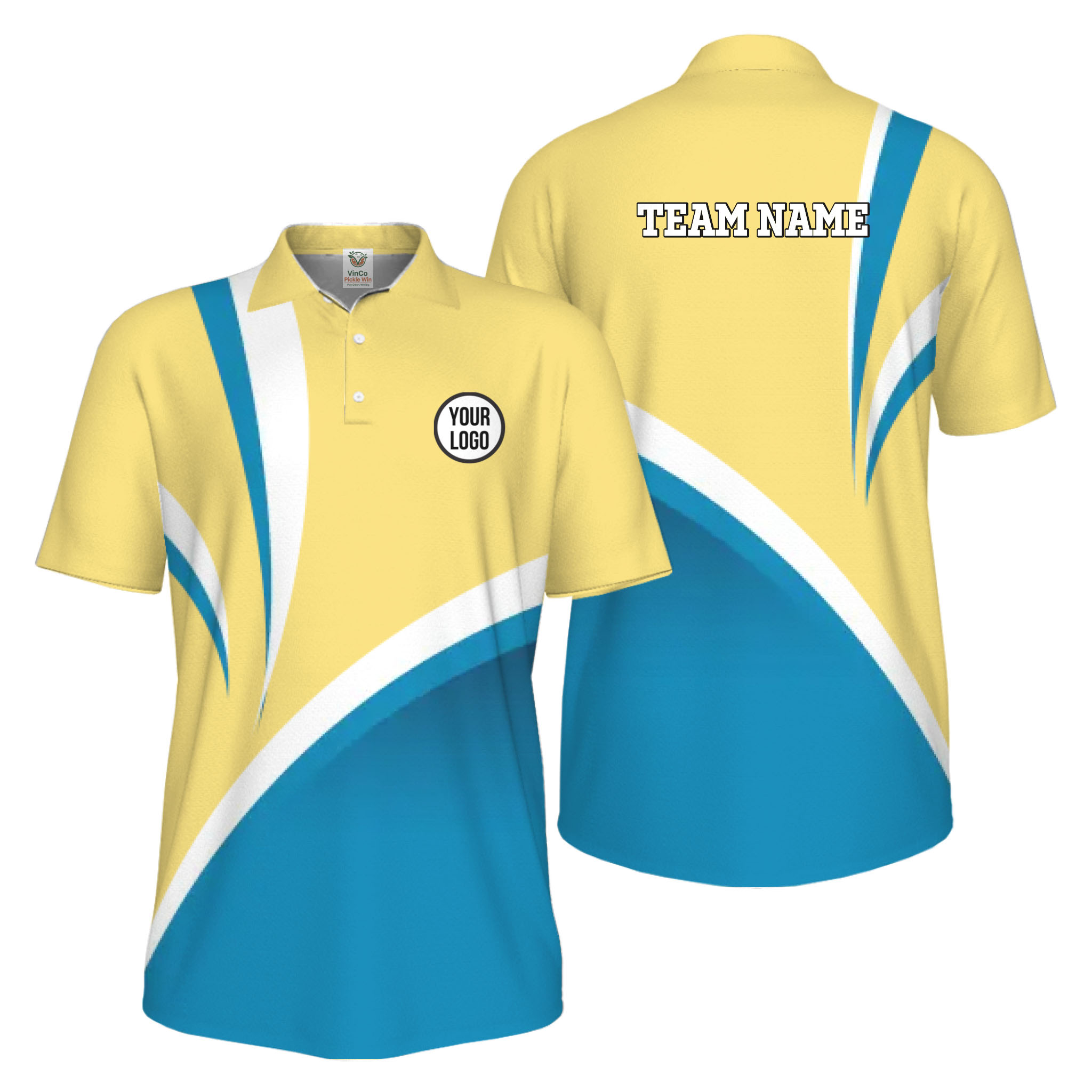 Picklewin Simple Custom Pickleball Team UV Protection Men Polo Shirt 