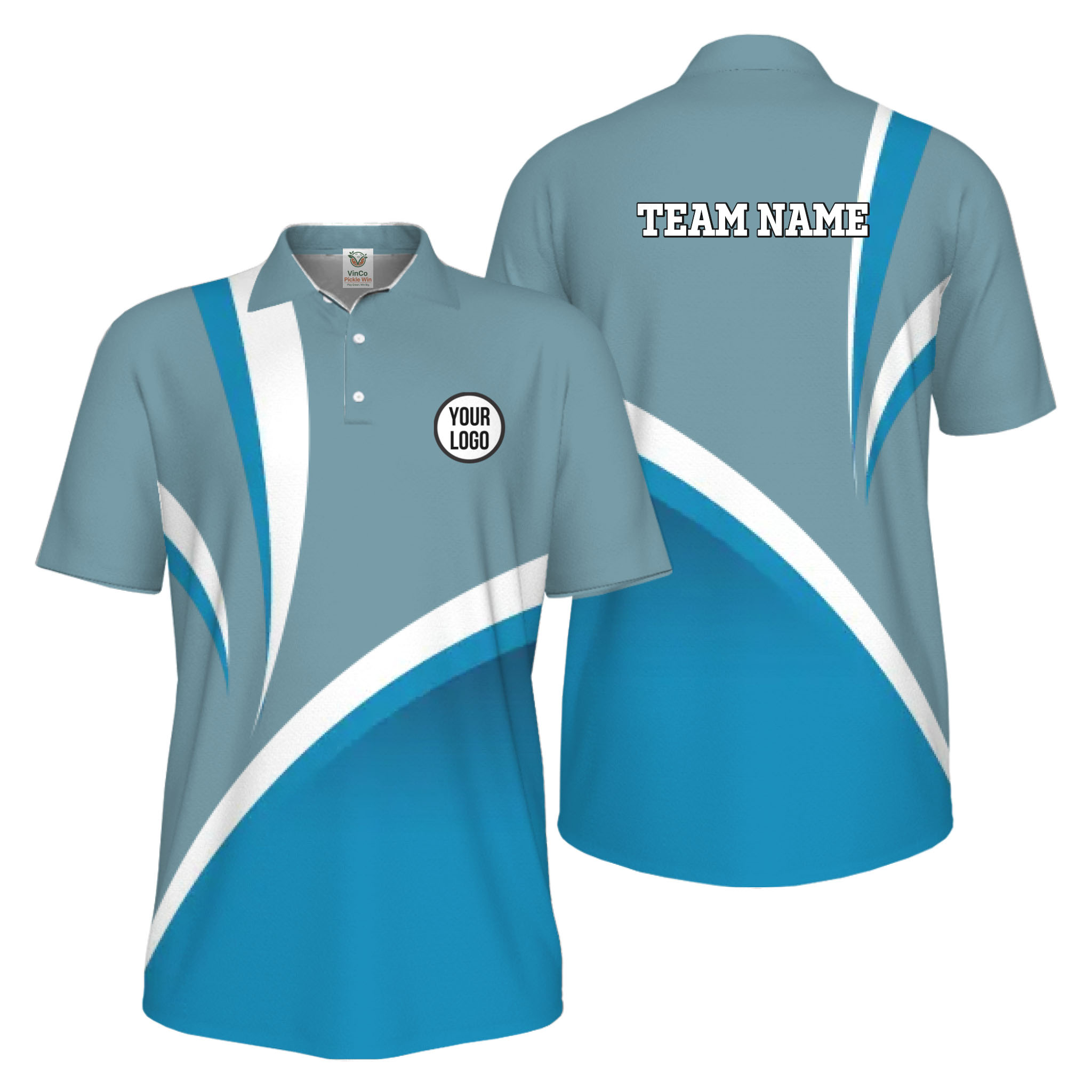 Picklewin Simple Custom Pickleball Team UV Protection Men Polo Shirt 