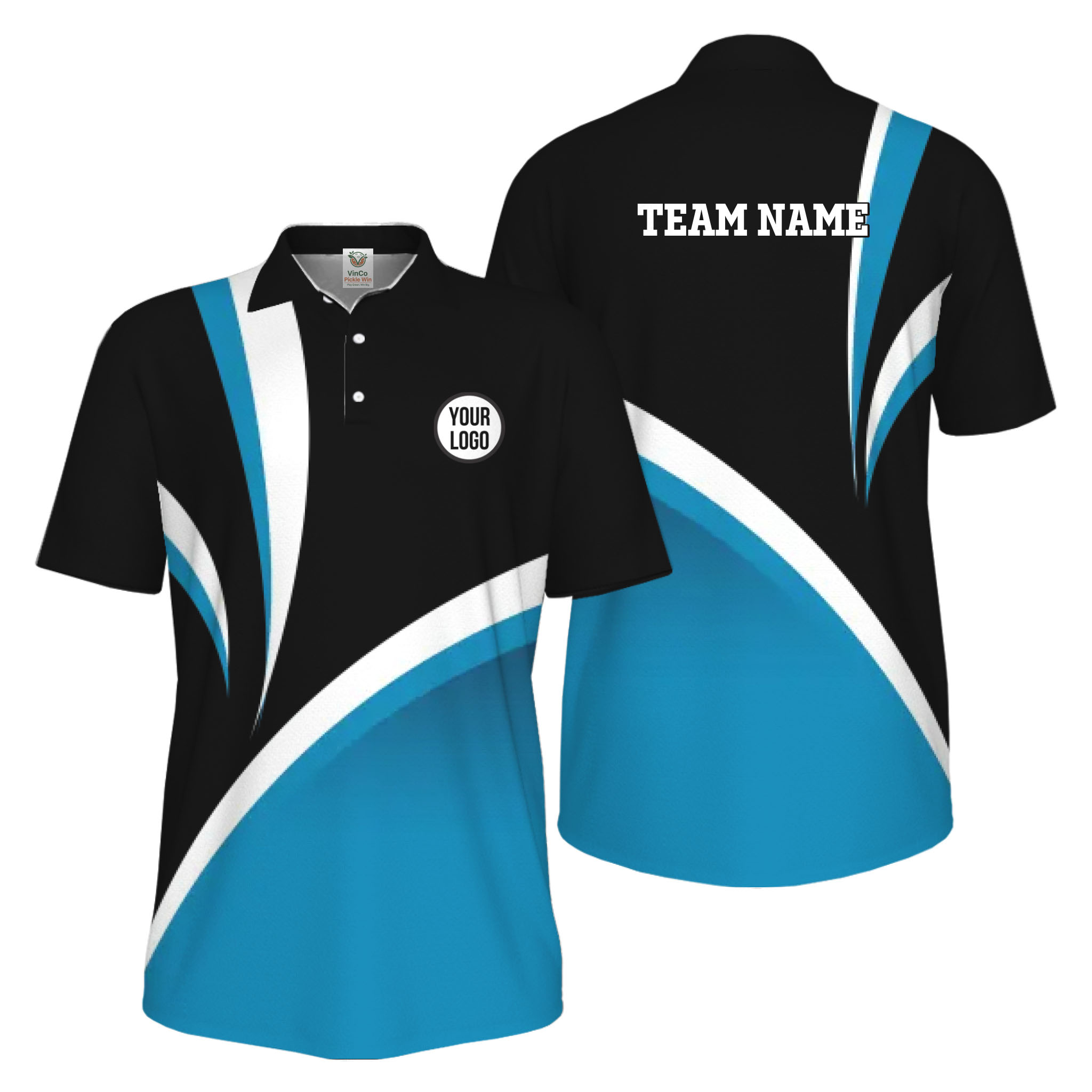 Picklewin Simple Custom Pickleball Team UV Protection Men Polo Shirt 