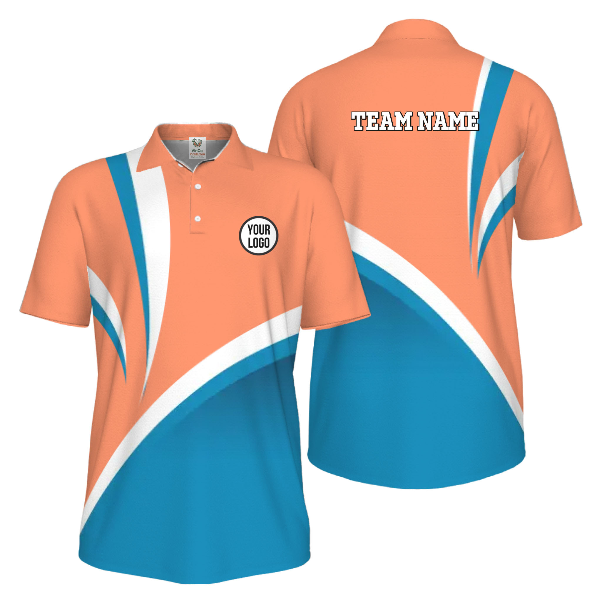 Picklewin Simple Custom Pickleball Team UV Protection Men Polo Shirt 