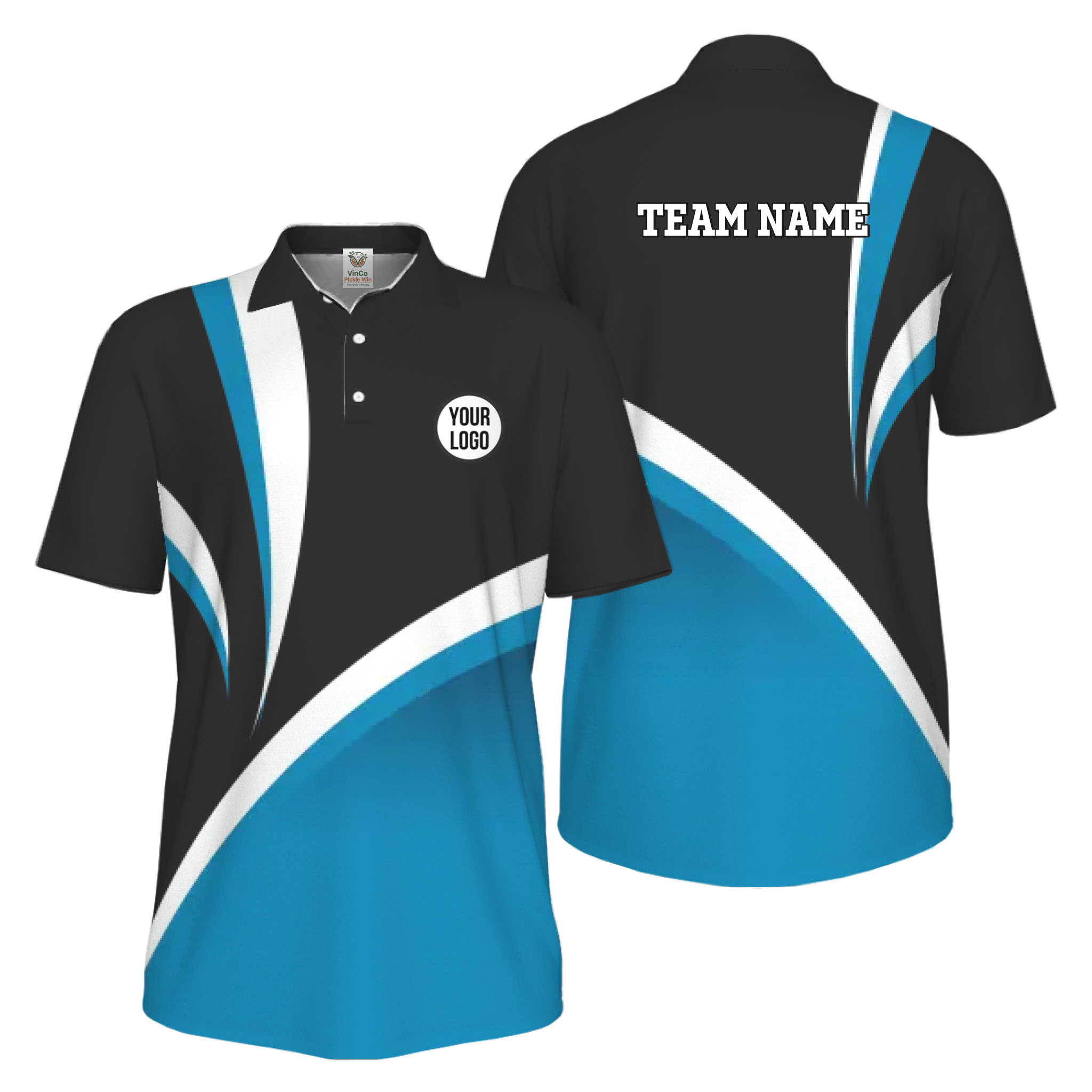 Picklewin Simple Custom Pickleball Team UV Protection Men Polo Shirt 