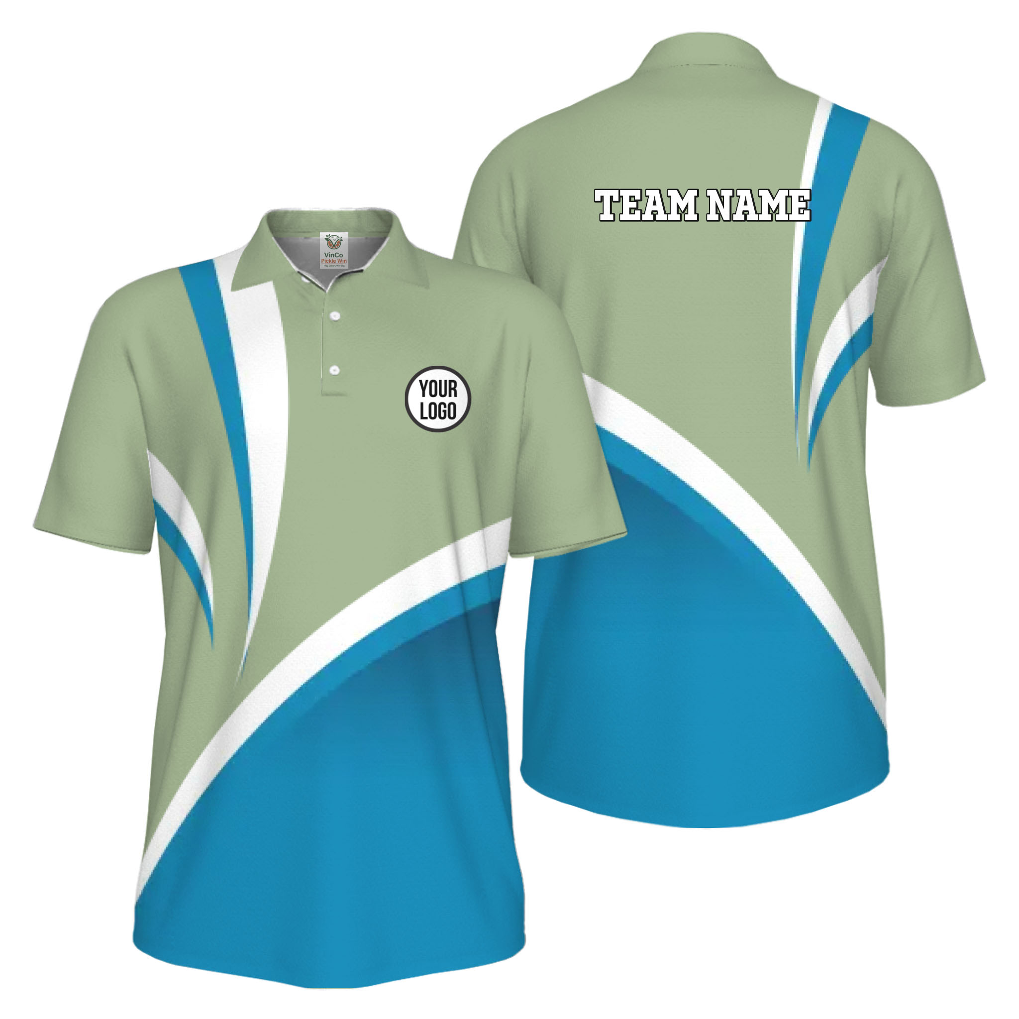 Picklewin Simple Custom Pickleball Team UV Protection Men Polo Shirt 