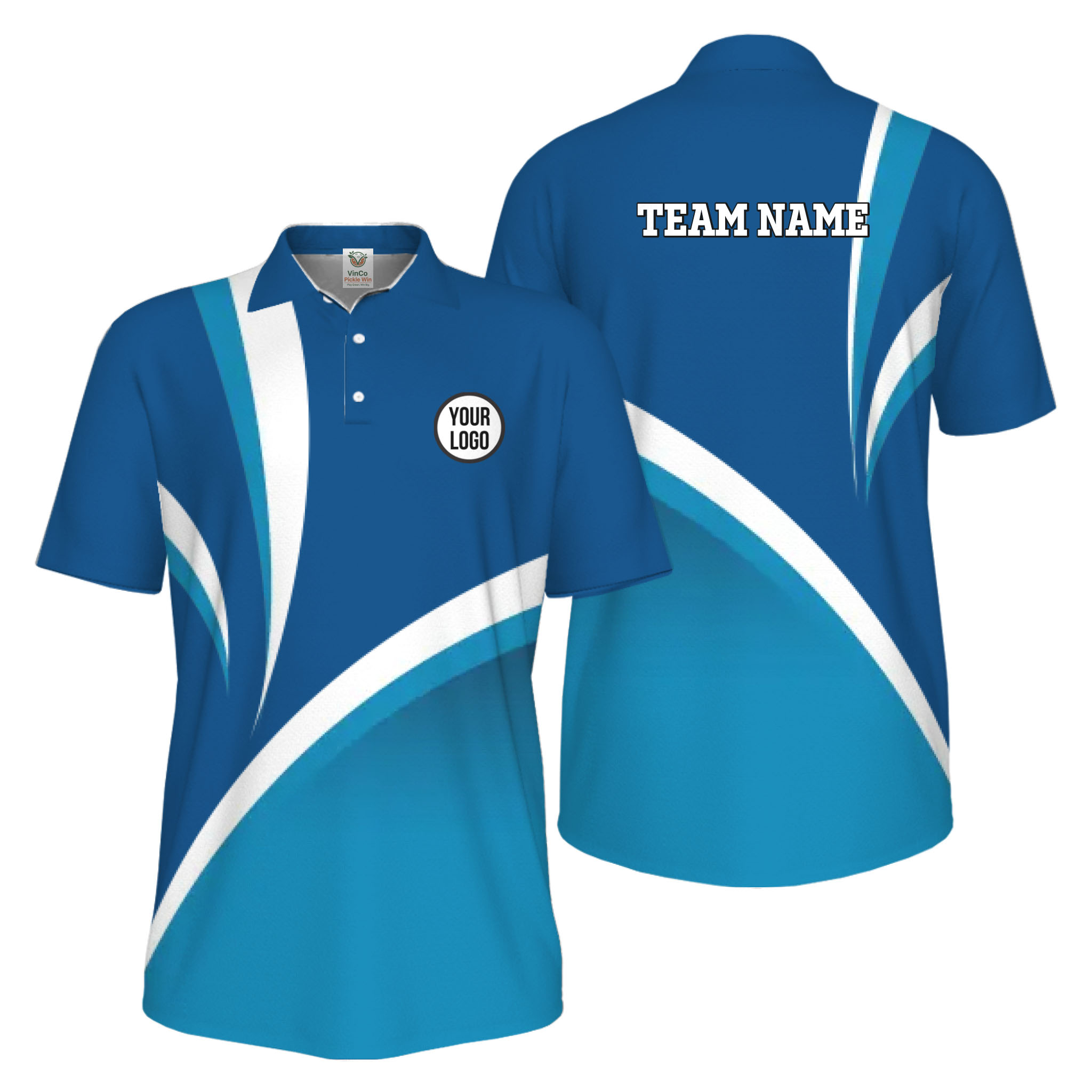 Picklewin Simple Custom Pickleball Team UV Protection Men Polo Shirt 
